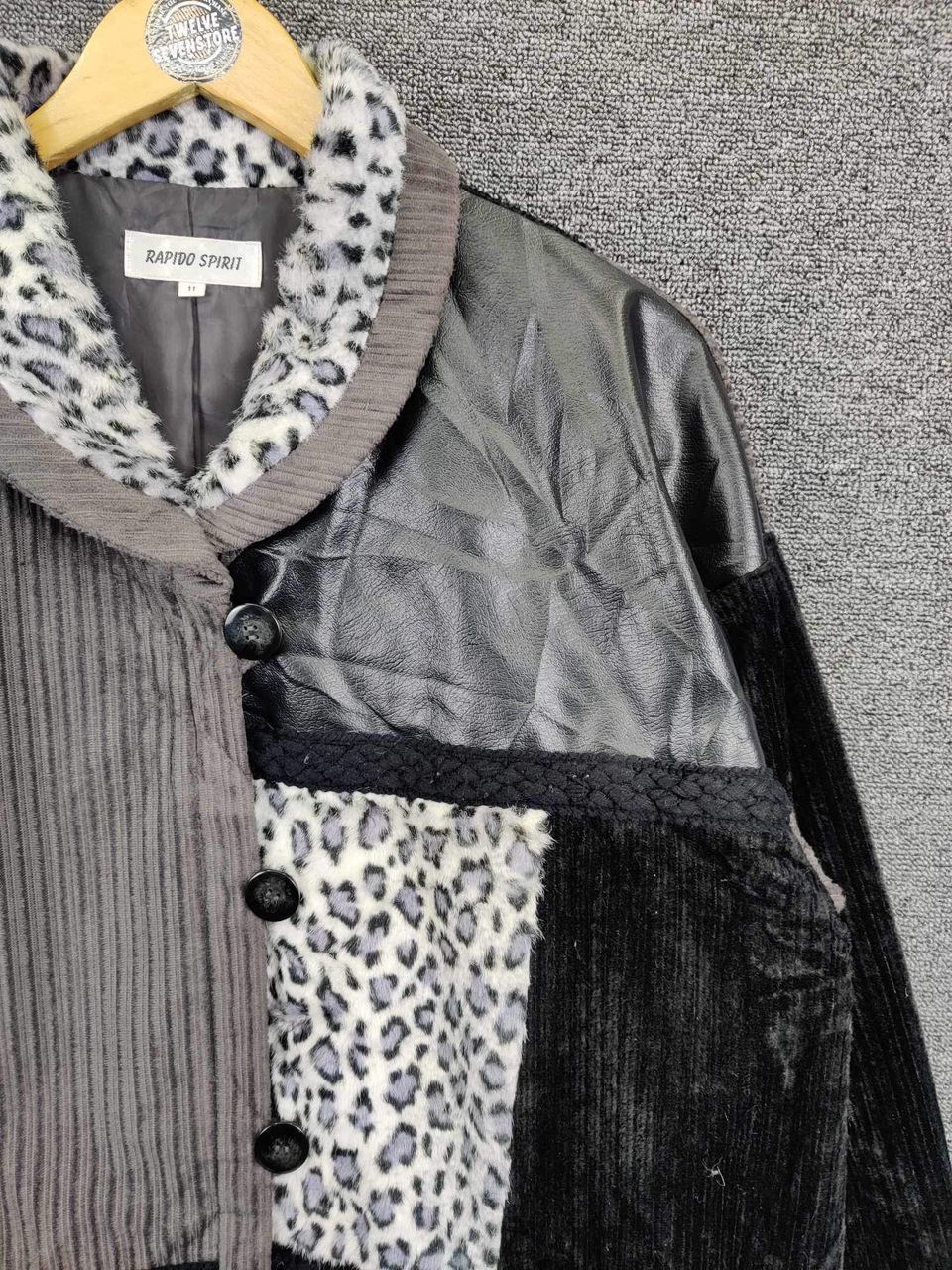 Japanese Brand Rapido Spirit Patchwork Corduroy Suede Leather Jacket Size US L / EU 52-54 / 3 - 5 Thumbnail