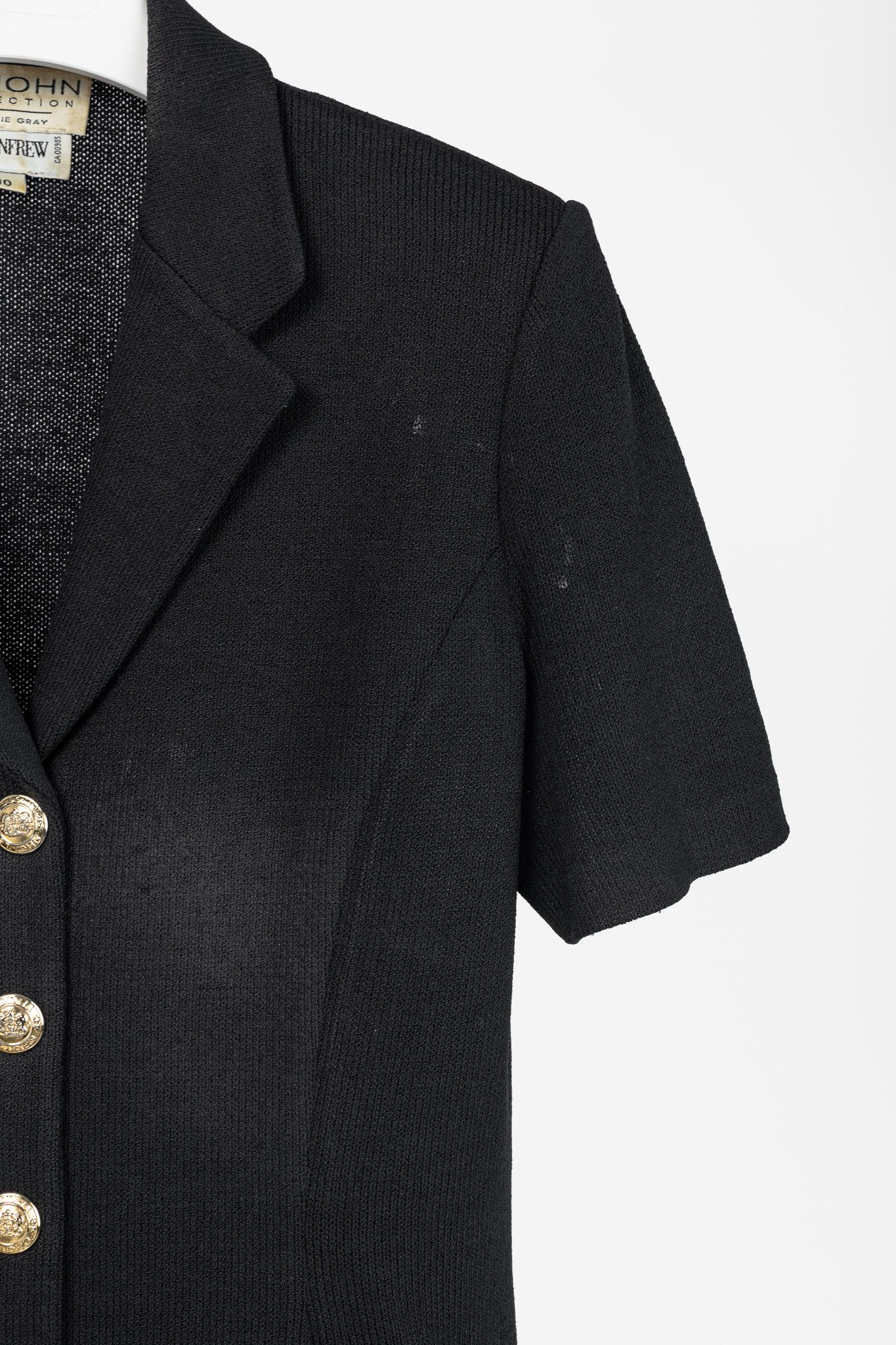 St. John St. John Collection Vintage Wool-Knit Short-Sleeve Blazer Size L / US 10 / IT 46 - 5 Thumbnail