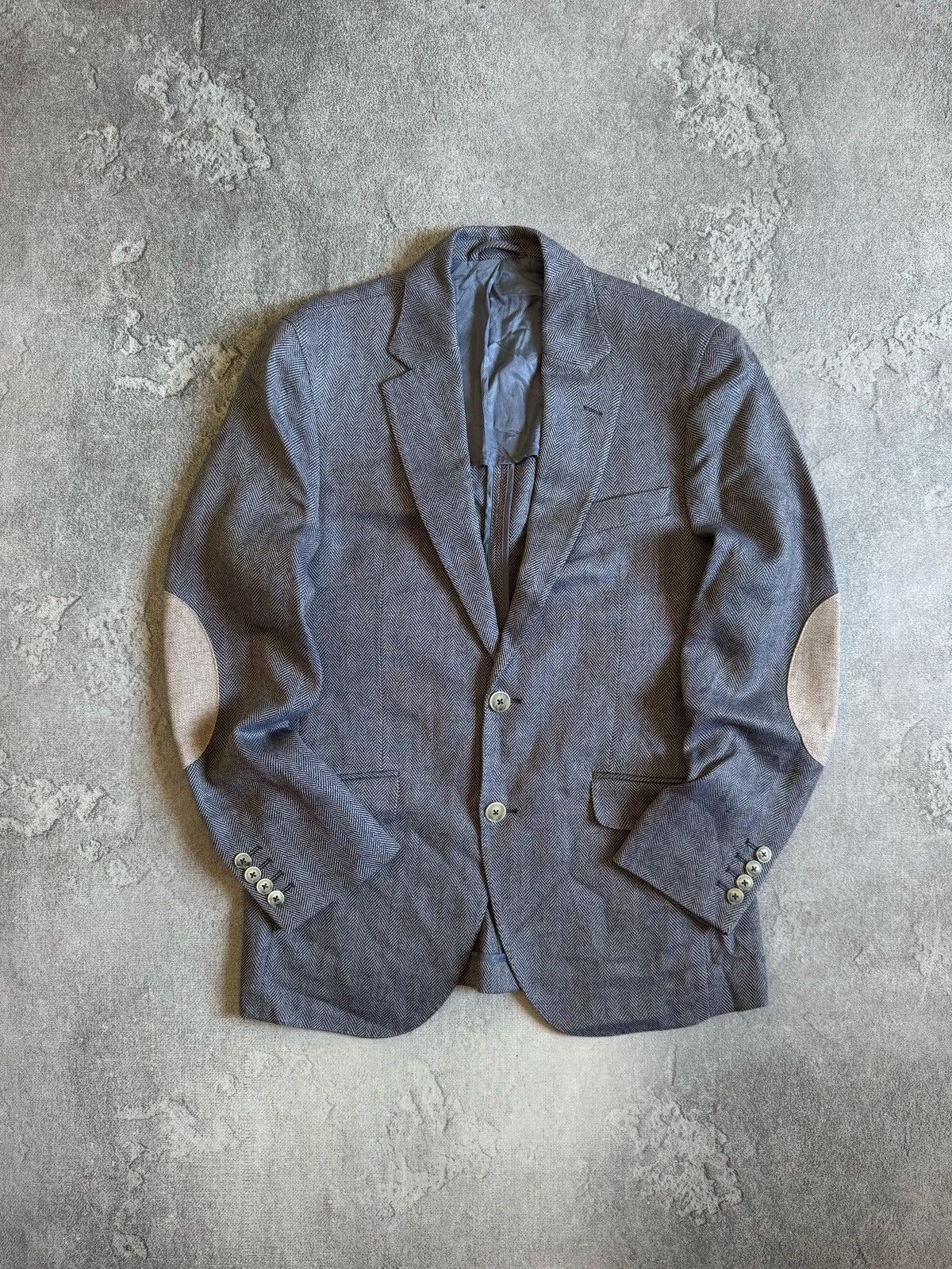 Hackett Mens Hackett London Wool Linen 2 Piece Blazer Size 48R Coat Size 48R - 1 Thumbnail
