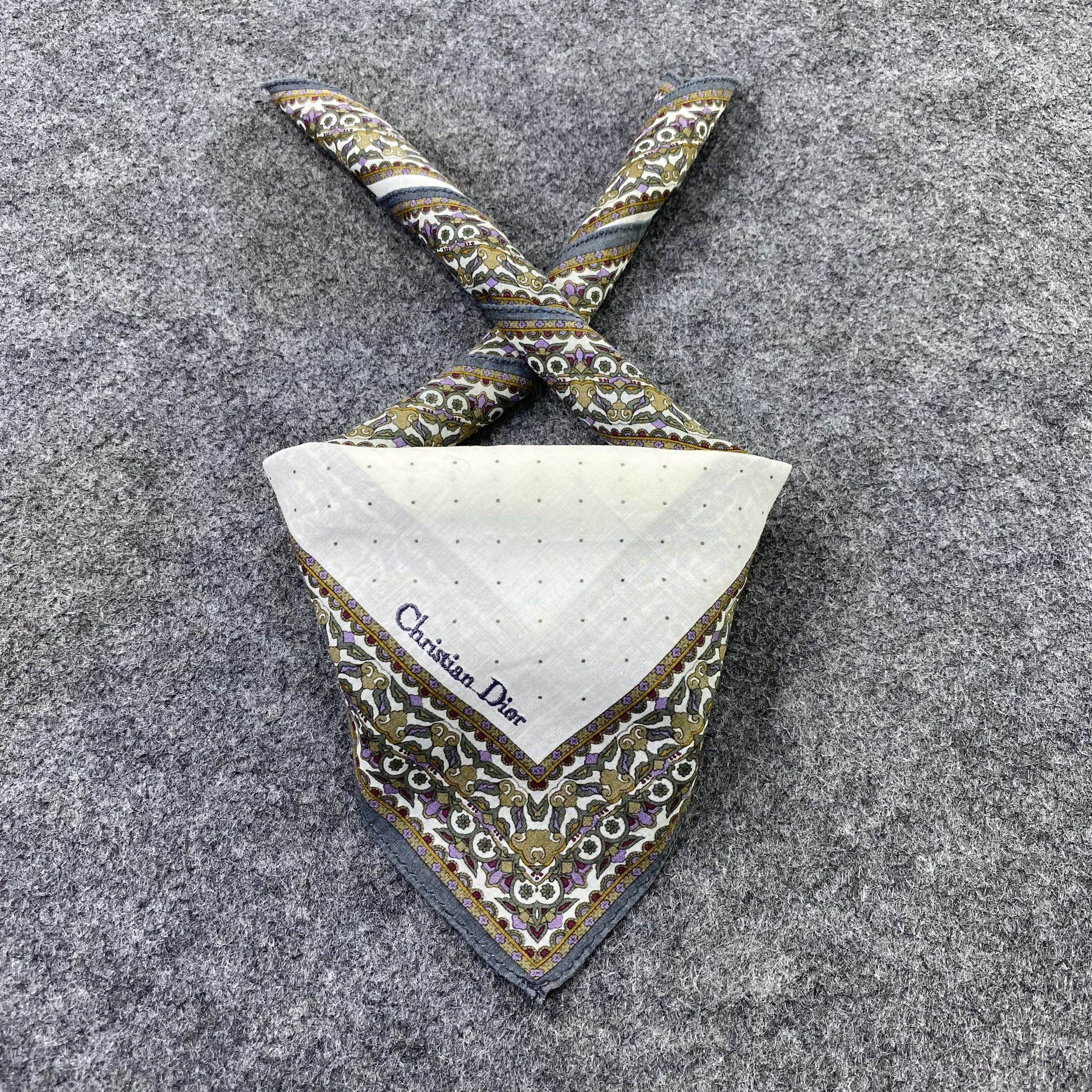 Designer Christian Dior Handkerchief Neckerchief Bandana-B1605 Size ONE SIZE - 2 Thumbnail