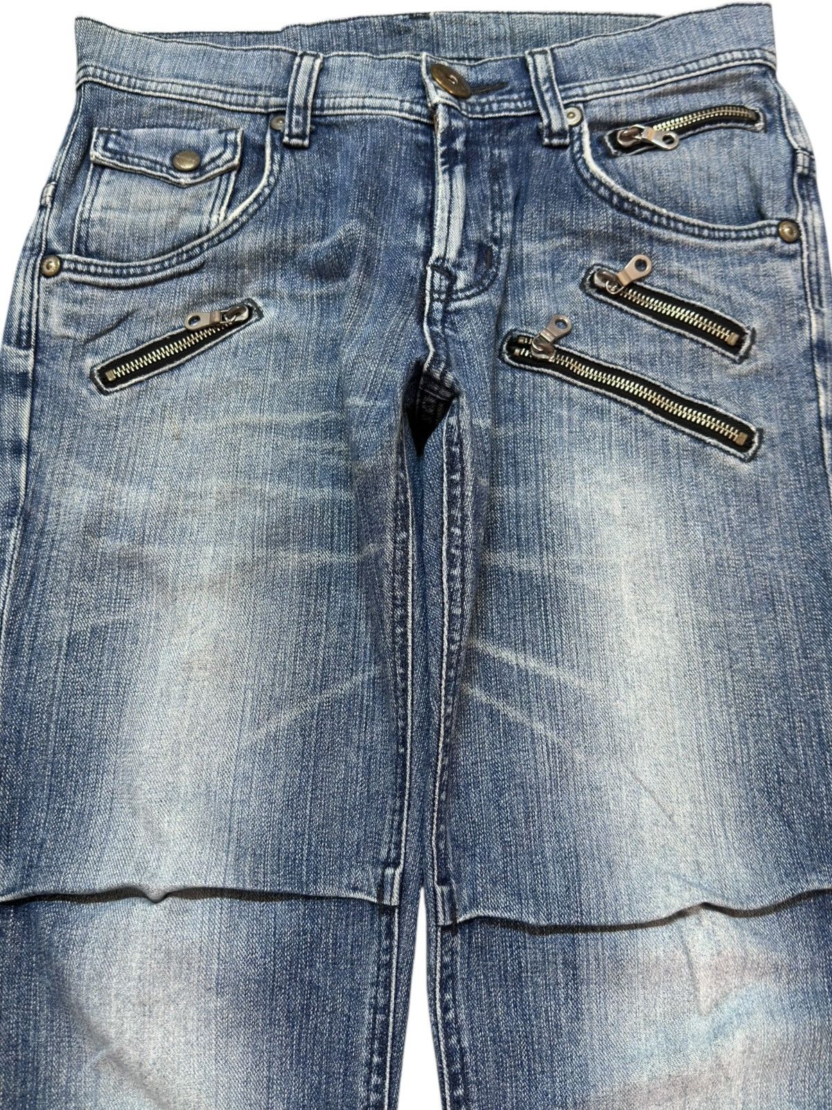 Lee Vintage Lee Cowboys Buckle Back Faded Denim Size US 30 / EU 46 - 2 Thumbnail