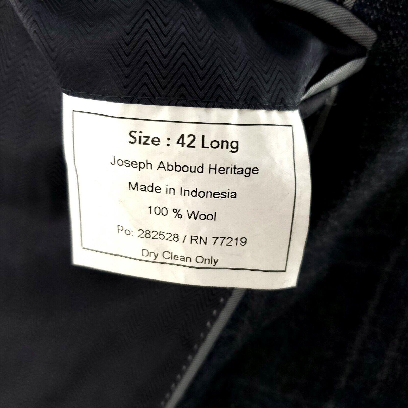 Joseph Abboud Joseph Abboud Zigone Flannel Wool 2 Button Sport Coat 42R Gr Size 42R - 9 Thumbnail