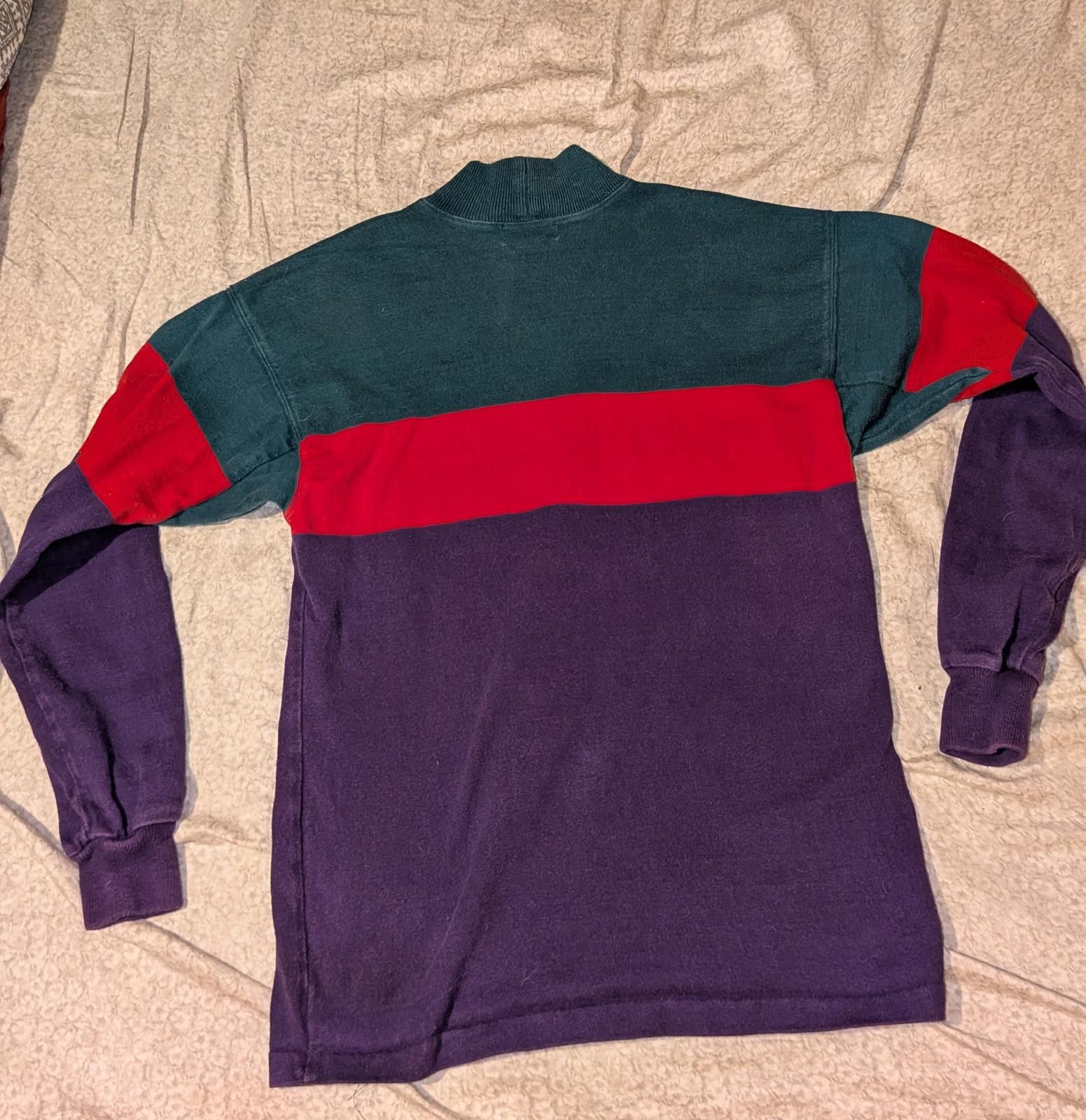 L.L. Bean Vtg 90s LL Bean Heavy Mock Neck Striped Long Sleeved Shirt M Size US M / EU 48-50 / 2 - 9 Thumbnail