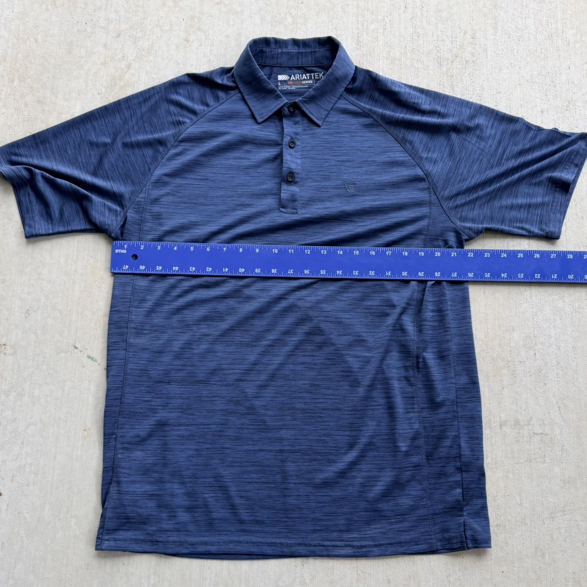 Ariat Ariat Tek Polo Shirt Mens L Blue Heat Series Stretch Size US L / EU 52-54 / 3 - 5 Thumbnail