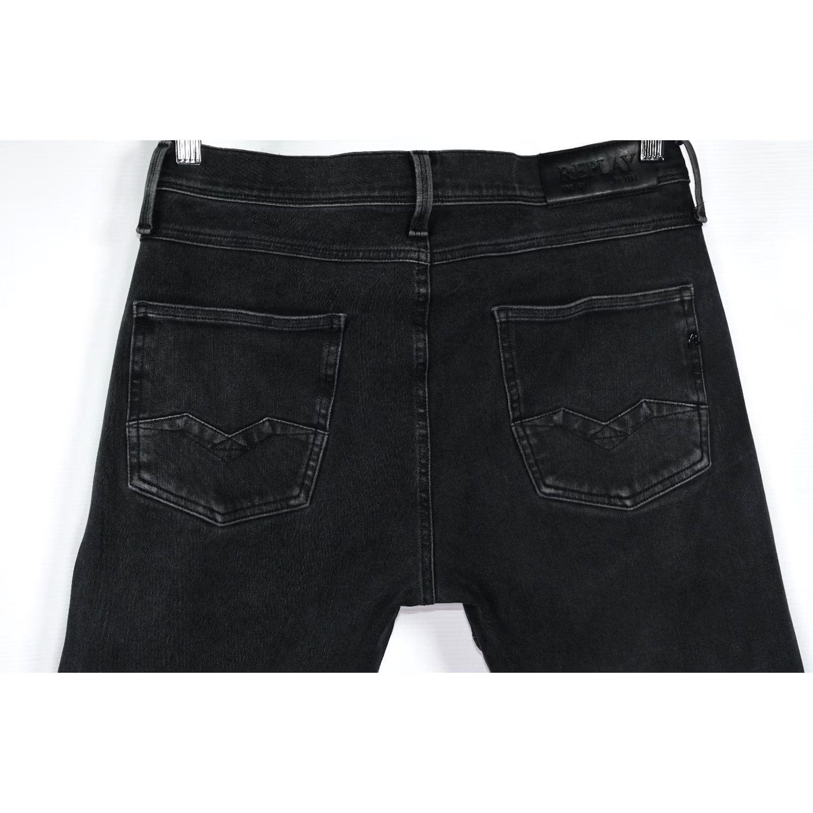 Replay REPLAY HYPERFLEX RHUSH Jeans Slim Men W32 L32 Black Skinny 32in Inseam 80% Cotton 13% Polyester 7% Elastane Slim Fit Tailored Vintage N/A Size US 32 / EU 48 - 4 Thumbnail