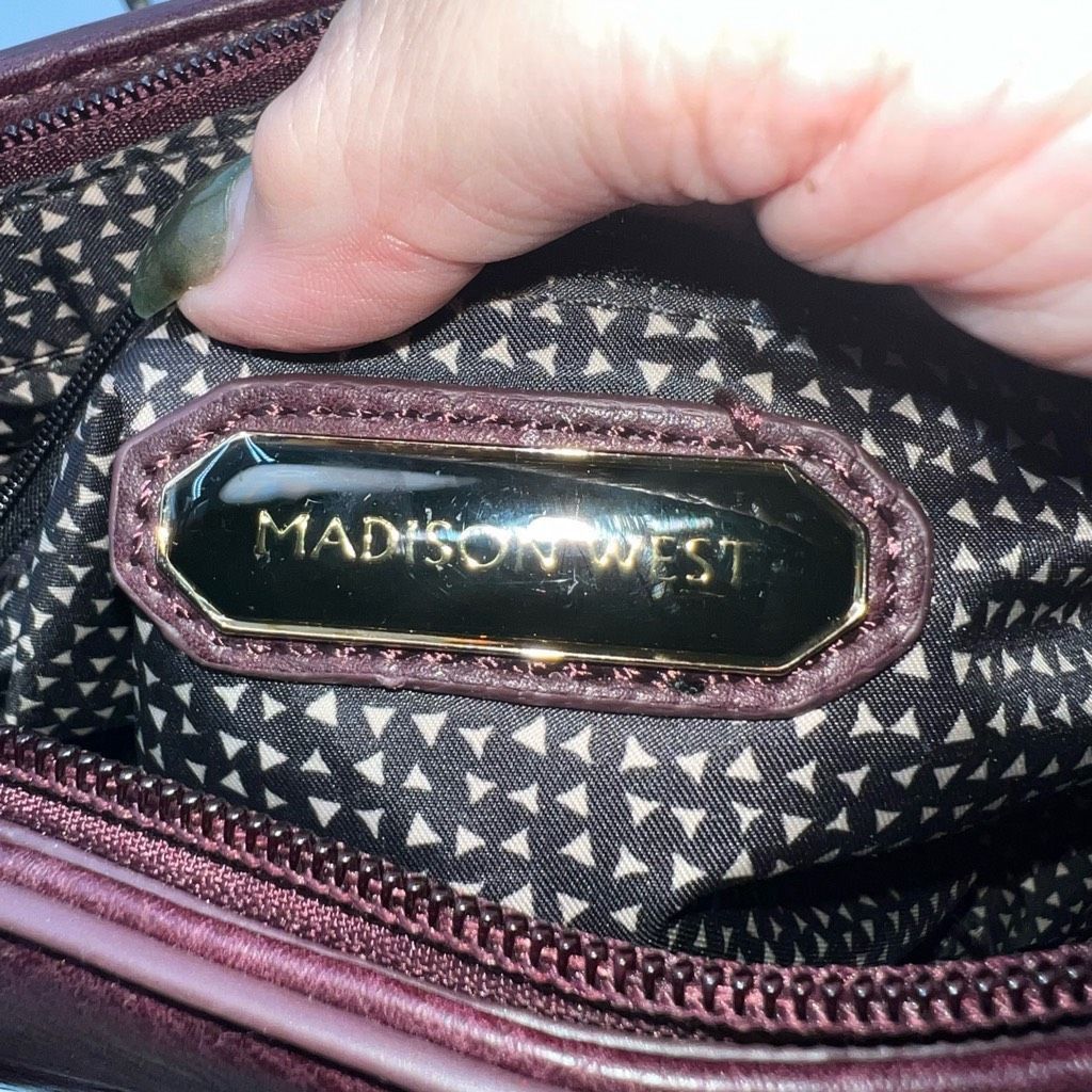 Other Madison West Faux Wine Leather Woven Flap Crossbody Bag Size ONE SIZE - 7 Thumbnail