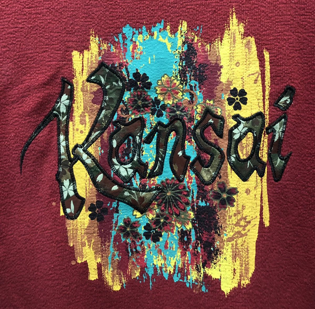 Kansai Yamamoto Vintage Kansai Yamamoto Red Sweatshirt Graphic Made in Japan Size US L / EU 52-54 / 3 - 3 Thumbnail