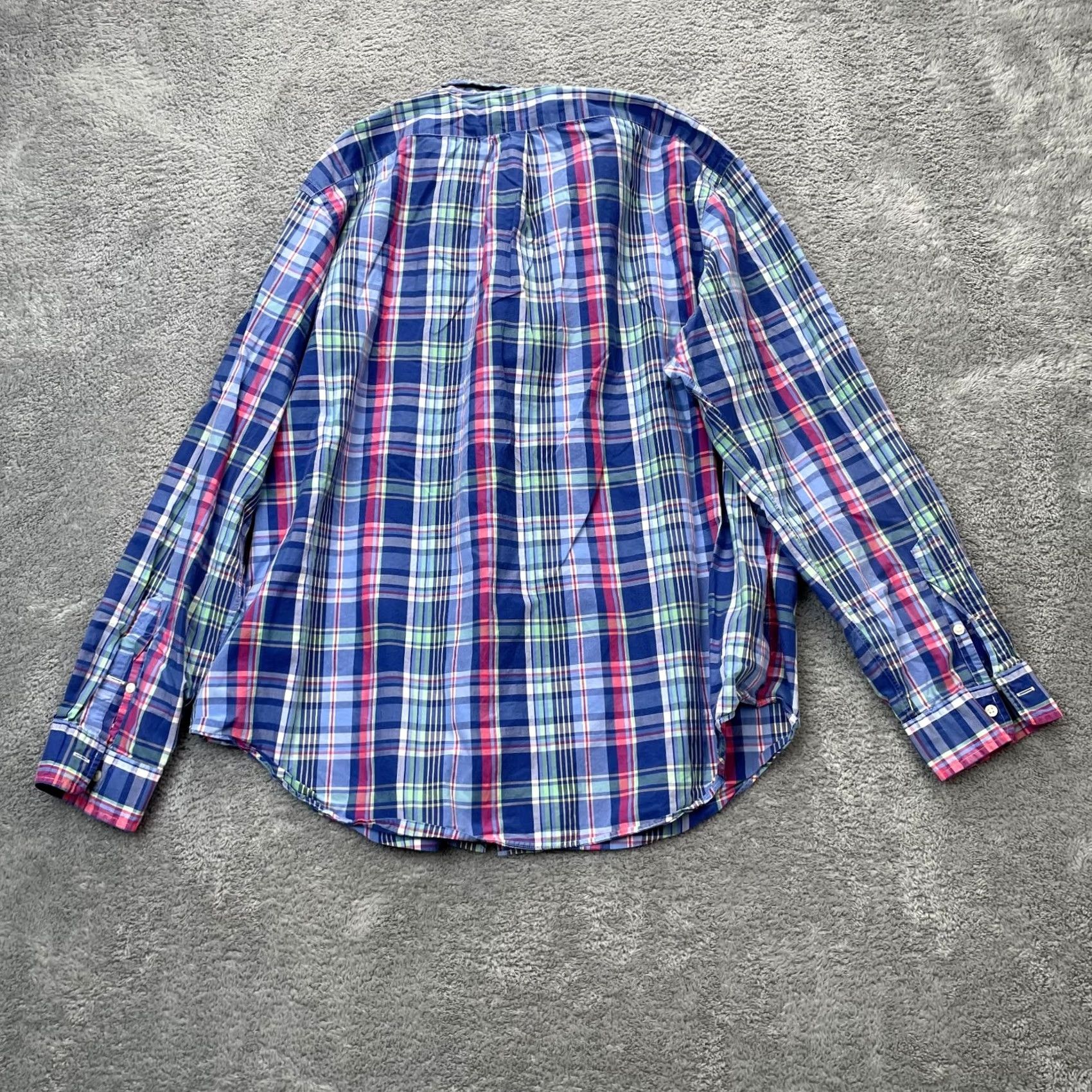 Ralph Lauren VINTAGE Ralph Lauren Shirt Mens XXL Blue Plaid Cotton Classic Fit Button Down Size US XXL / EU 58 / 5 - 7 Thumbnail