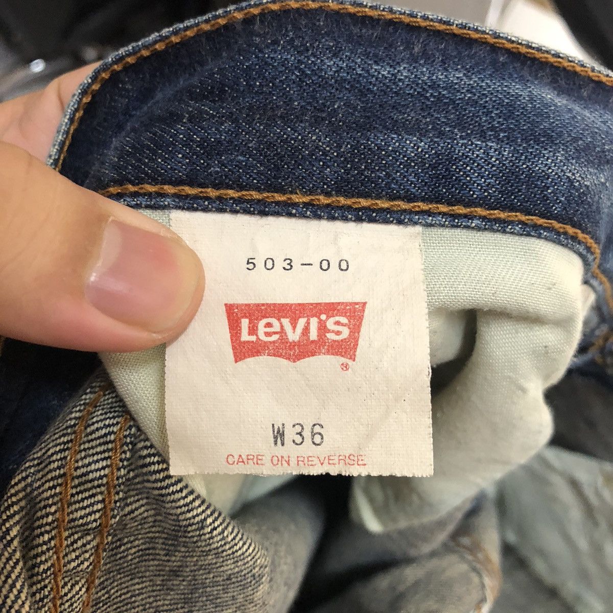 Levi's Levis 503 Blue Denim vintage Pants #A2613 Size US 36 / EU 52 - 20 Thumbnail
