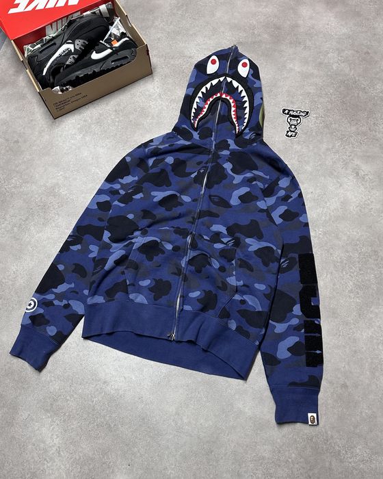 Bape Color Camo Detachable Shark Full Zip Hoodie Grailed 2152