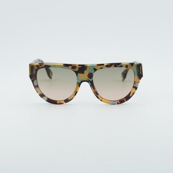 Fendi FE40150I 56P Sunglasses Shiny Havana Shield Frame  display picture 1