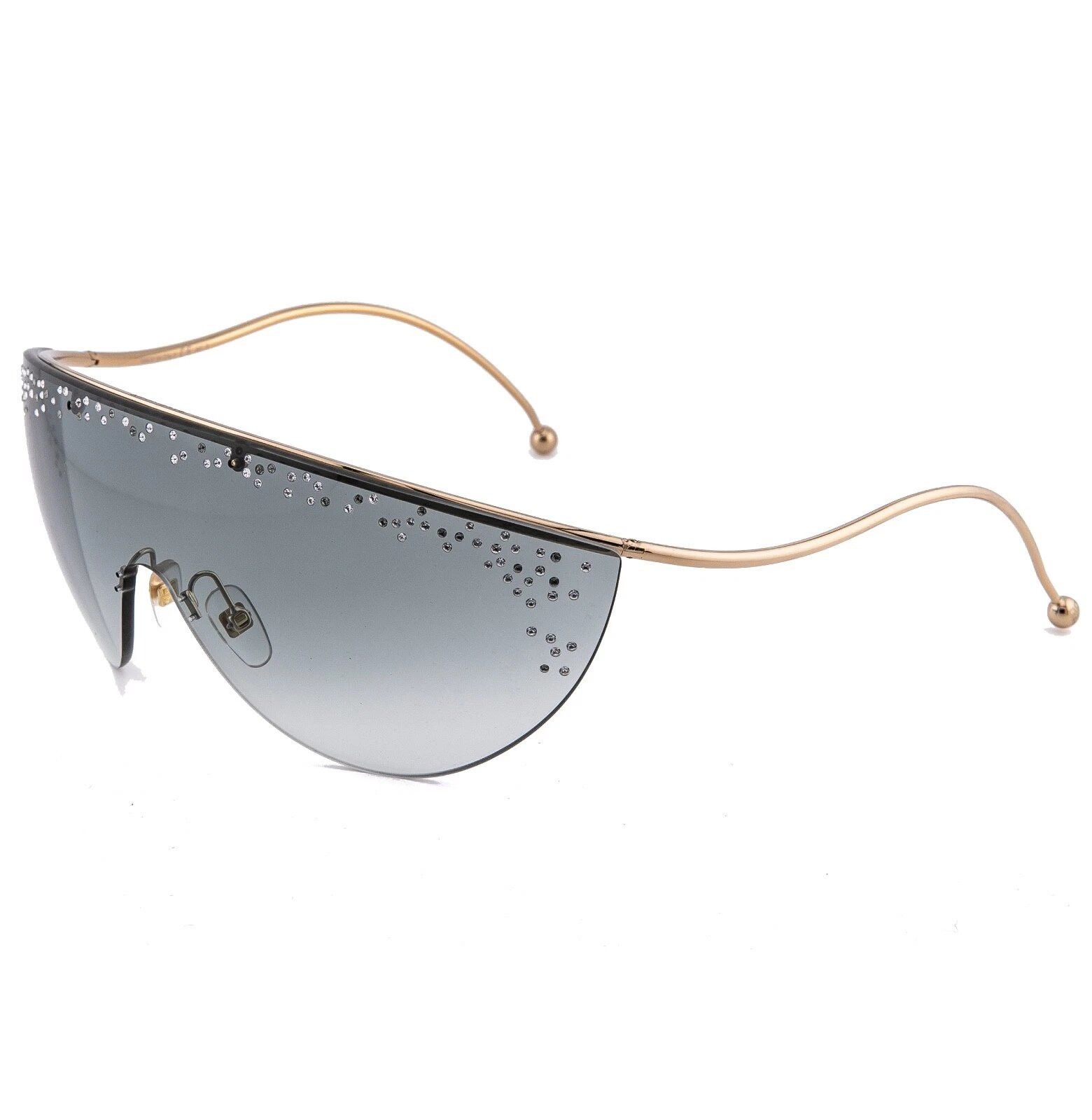 Givenchy GIVENCHY GV7152s Ariana 7152 Gold Gray Crystal Mask Runway Size ONE SIZE - 11 Thumbnail