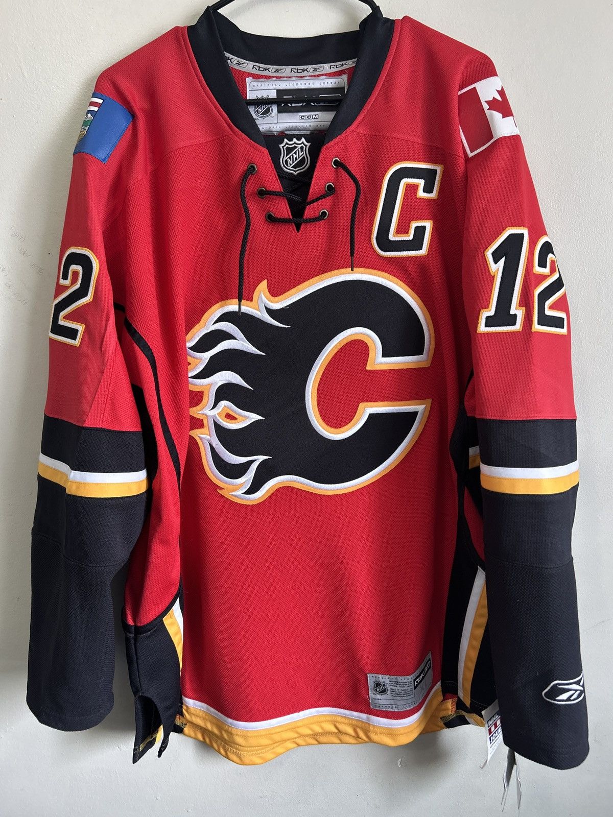 NHL × Reebok Reebok Calgary Flames Jerome Iginla NHL Jersey Size US XL / EU 56 / 4 - 3 Thumbnail