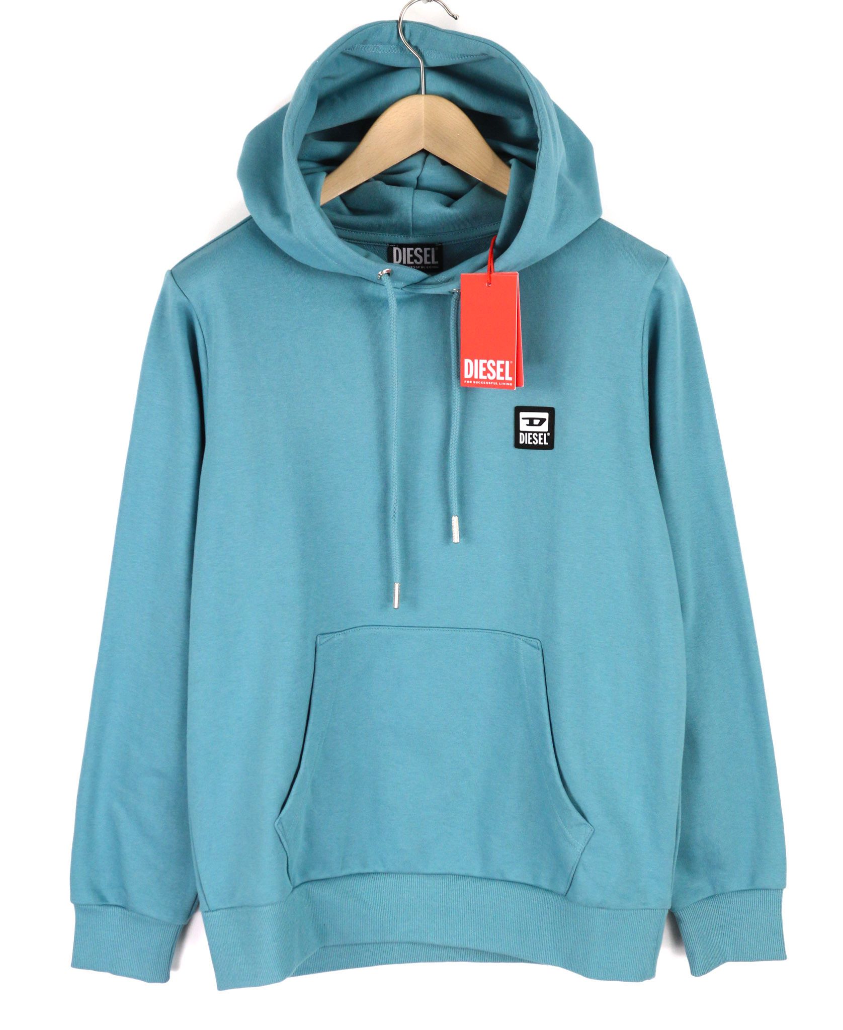 Diesel S-Girk-Hood-K21 Men Hoodie S Blue Pullover 40105 Size US S / EU 44-46 / 1 - 1 Thumbnail
