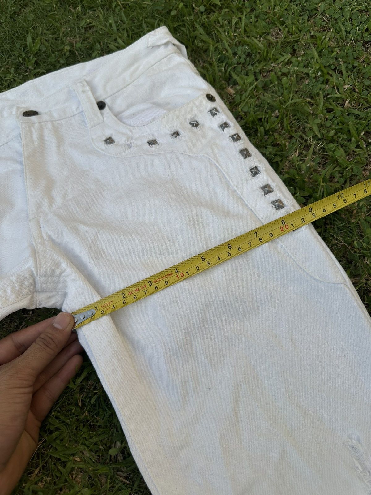 semanticdesign Semanticdesign Studded Pocket Flare White Denim Size US 30 / EU 46 - 10 Thumbnail