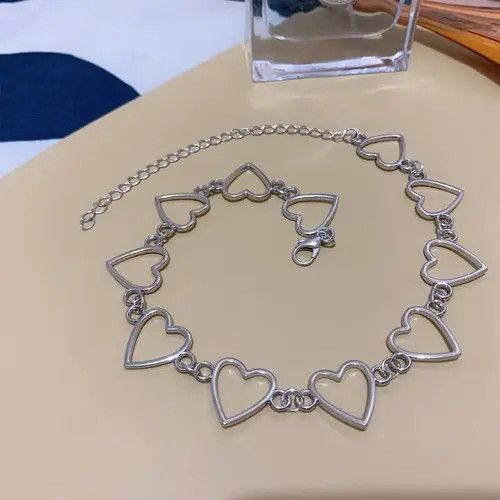 Jewelry Sweet Love Heart Choker Necklace Size ONE SIZE - 2 Thumbnail