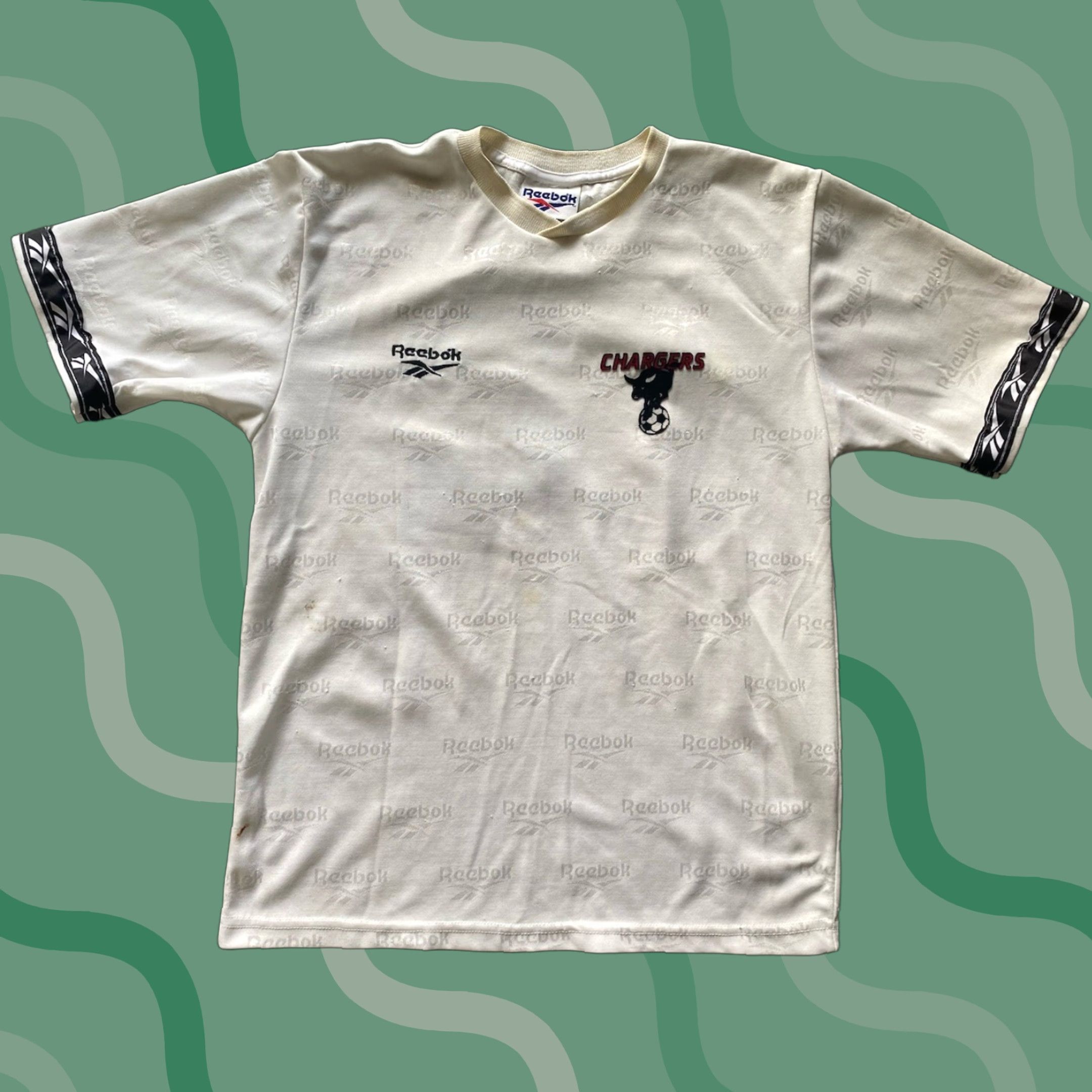 Reebok VINTAGE Reebok Soccer Chargers Jersey Shirt Men’s Size S White USA Size US S / EU 44-46 / 1 - 1 Thumbnail