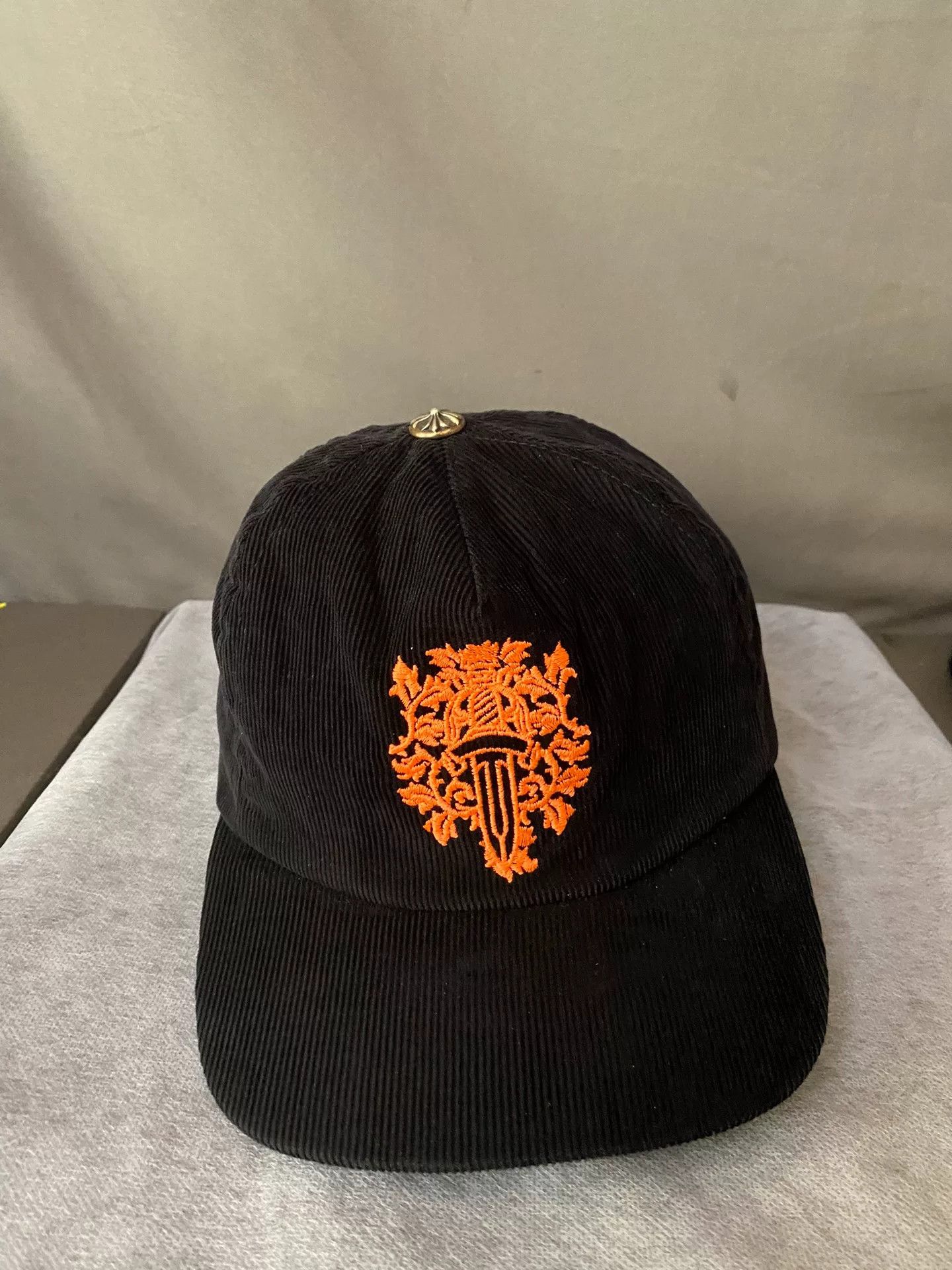 Chrome Hearts Chrome Hearts Orange Corduroy Cap Size ONE SIZE - 1 Thumbnail