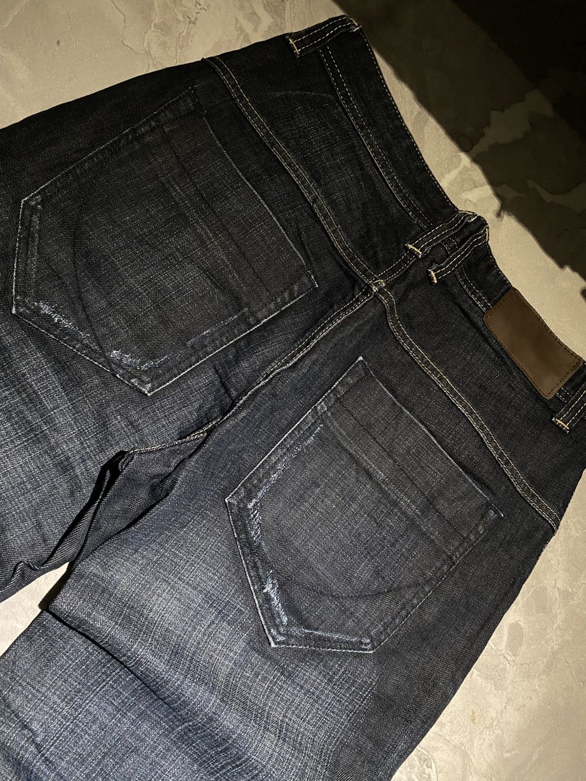 Japanese Brand Heavy Washed Darkwear Slim / Avant Garde Number Nine Style Size US 32 / EU 48 - 6 Thumbnail