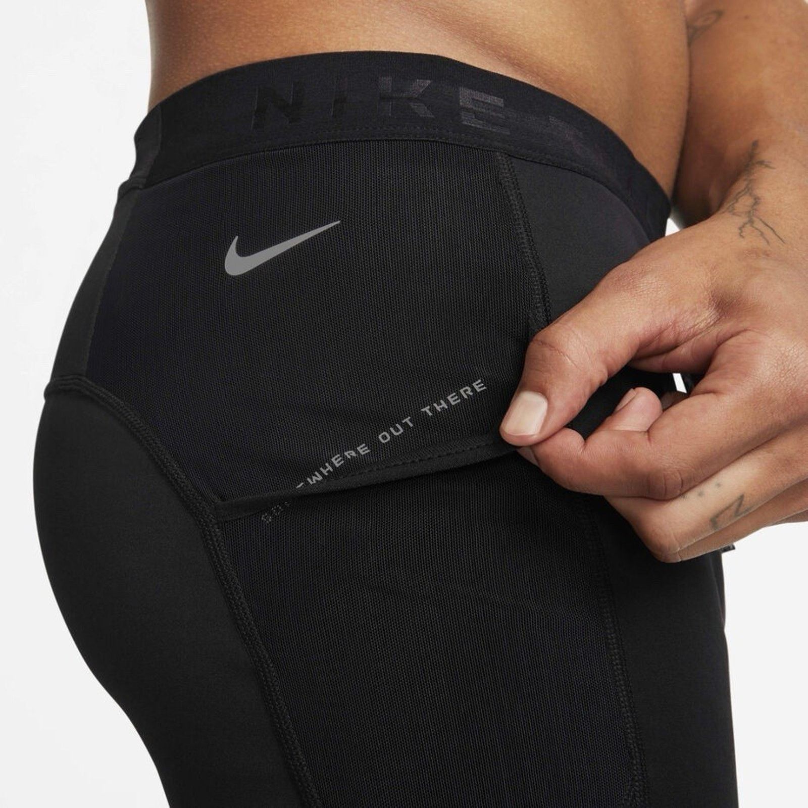 Nike Nike Trail Tight Pants Small Running Leggings Zip Pocket Size US 30 / EU 46 - 6 Thumbnail