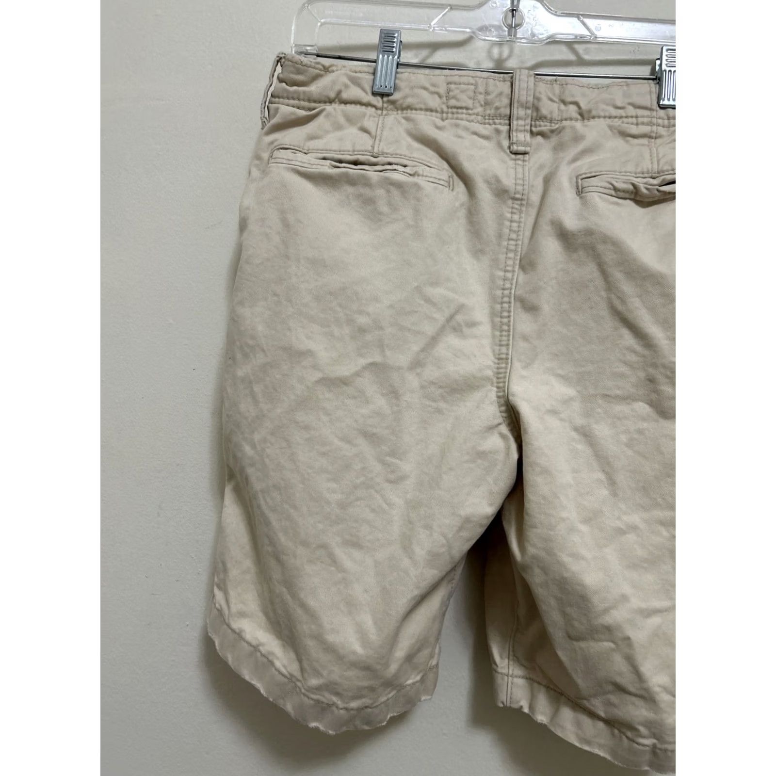 Abercrombie & Fitch Abercrombie & Fitch Shorts Mens 32 Beige Brown Chino Flat Front Bermuda Twill Button Slash Pockets Casual Travel Regular Cotton Size US 32 / EU 48 - 7 Thumbnail