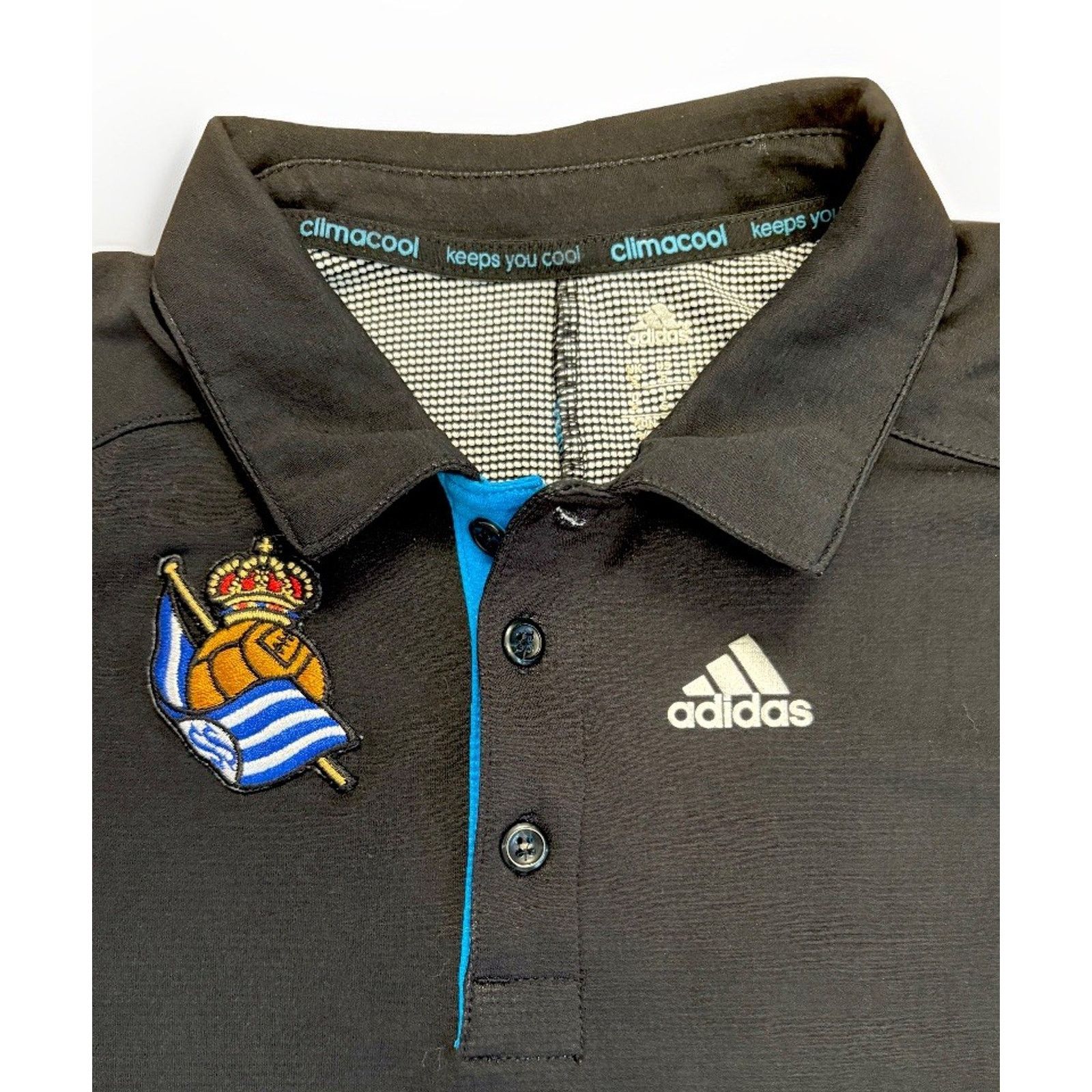 Adidas CAMISETA POLO REAL SOCIEDAD SOCIETY SOCCER BLACK SIZE S Size US S / EU 44-46 / 1 - 2 Thumbnail