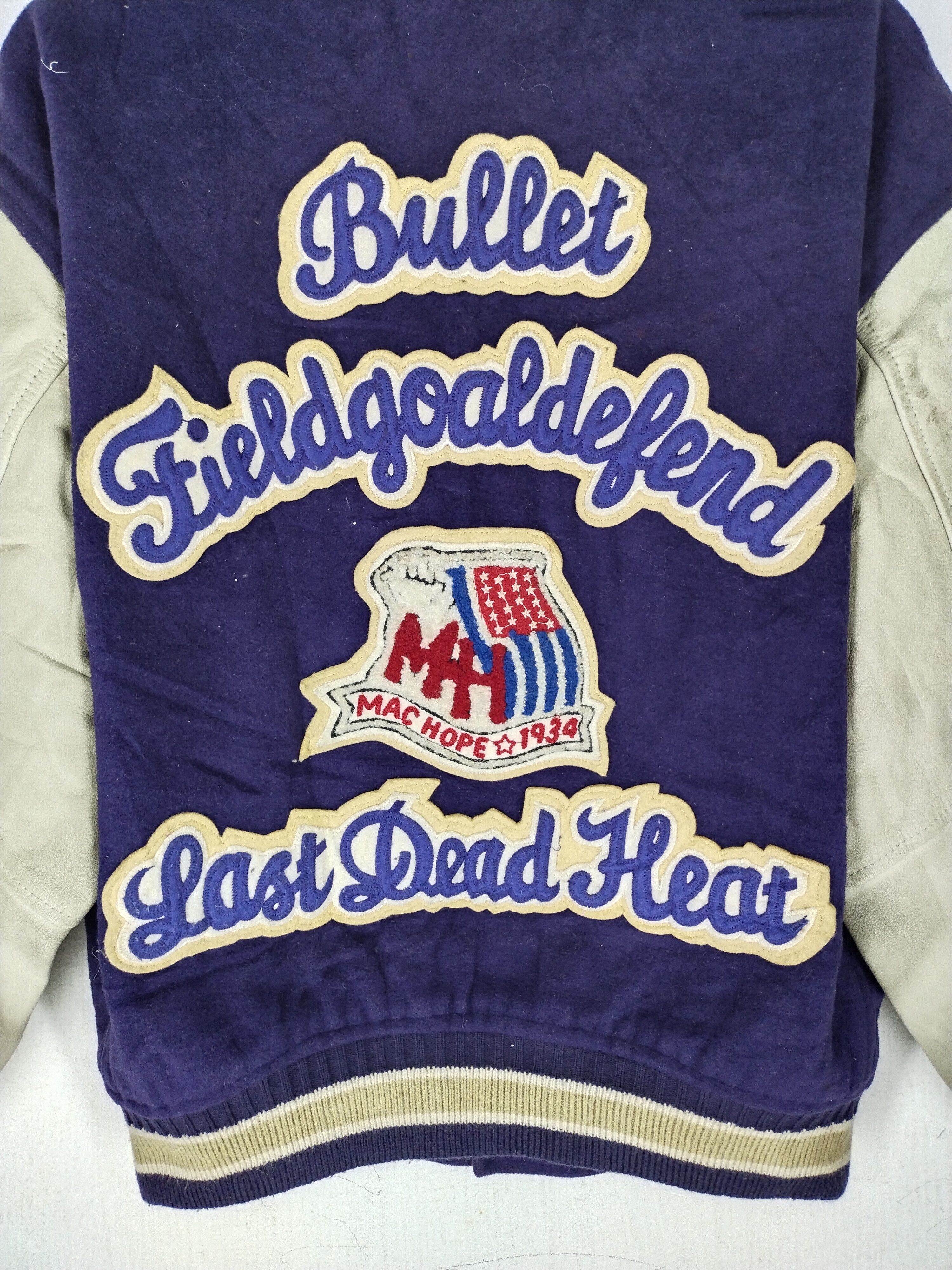 Vintage Vintage Machope Varsity Leather Wool Jacket Rare Size US M / EU 48-50 / 2 - 11 Thumbnail