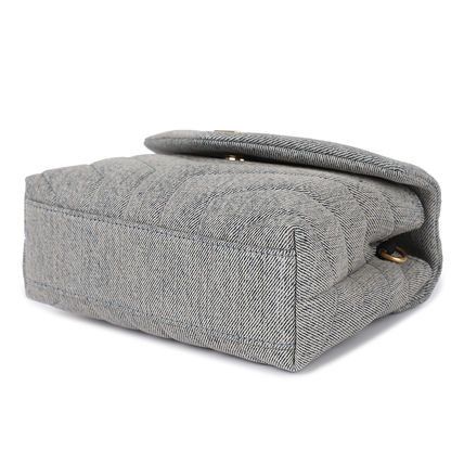 Saint Laurent Paris o1s1wg110925 Size: OS / Toy Loulou Denim Bag in Grey Size ONE SIZE - 4 Thumbnail