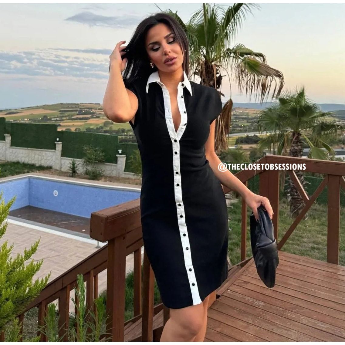 Zara CHANEL VIBES!!! ZARA BLOGGER FAVE!!! Contrasting Mini Dress Size L / US 10 / IT 46 - 3 Thumbnail