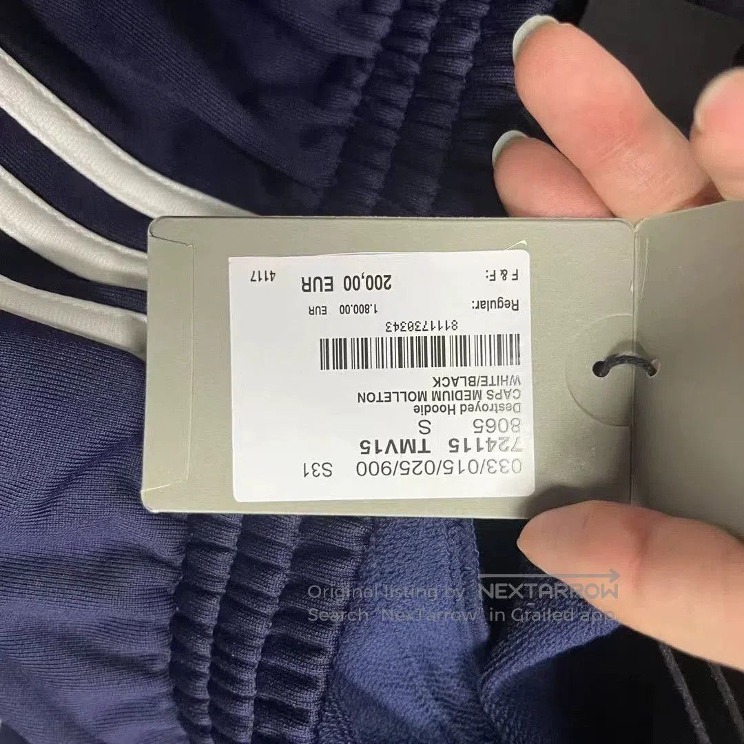 Balenciaga Balenciaga adidas Navy Side Stripe Casual Pants. Size US 27 - 3 Thumbnail