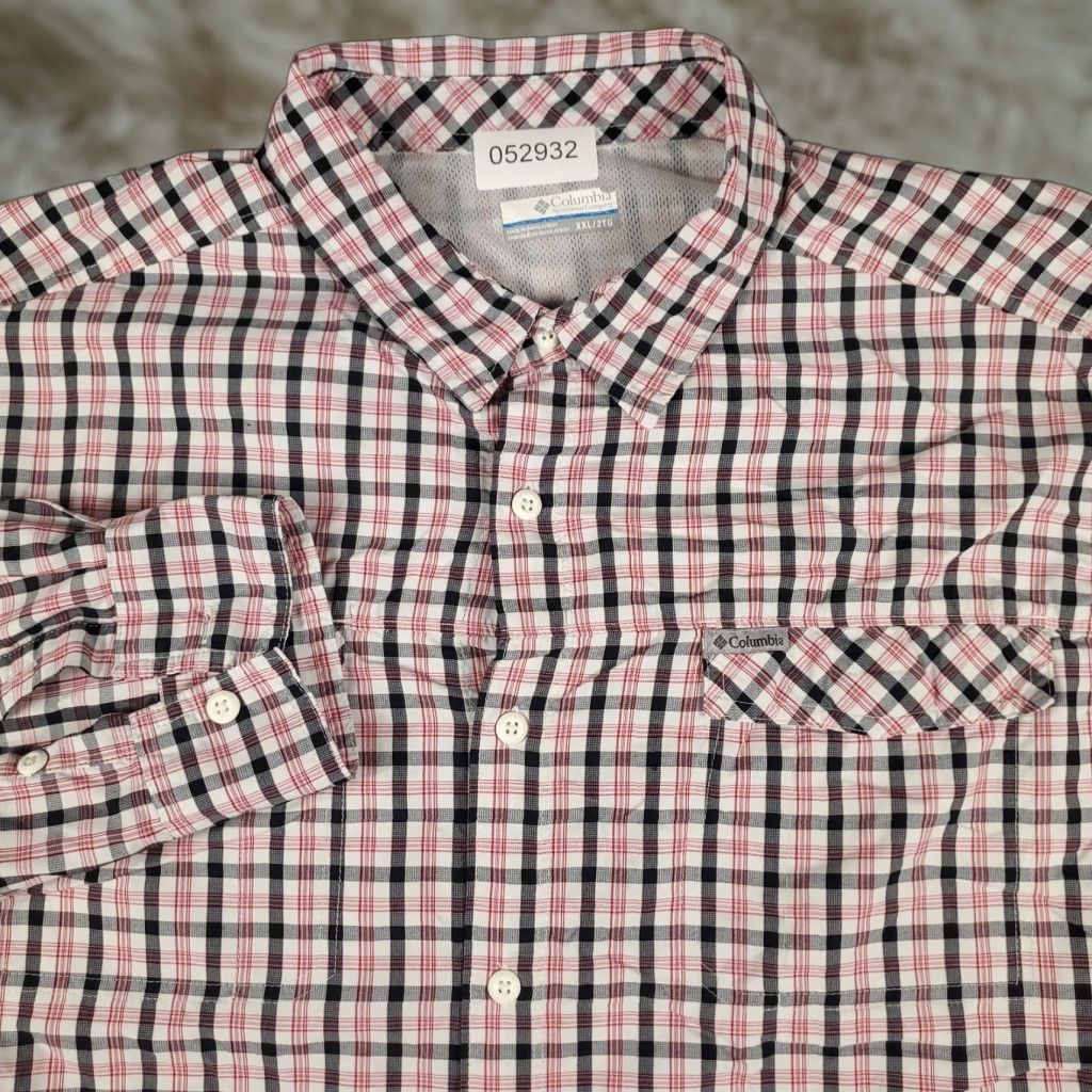 Vintage Columbia Shirt Mens 2XL Red Plaid Button Long Sleeve Casual Workwear Outdoors Vented Pocketed Regular Fit Size US XXL / EU 58 / 5 - 1 Thumbnail