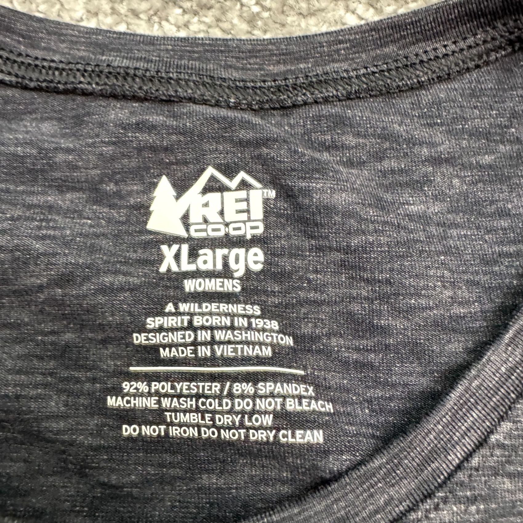 Vintage REI Co-Op Base Layer Long Sleeve T-Shirt Women XL Dark Gray Space Dye Active Tee Size XL / US 12-14 / IT 48-50 - 6 Thumbnail