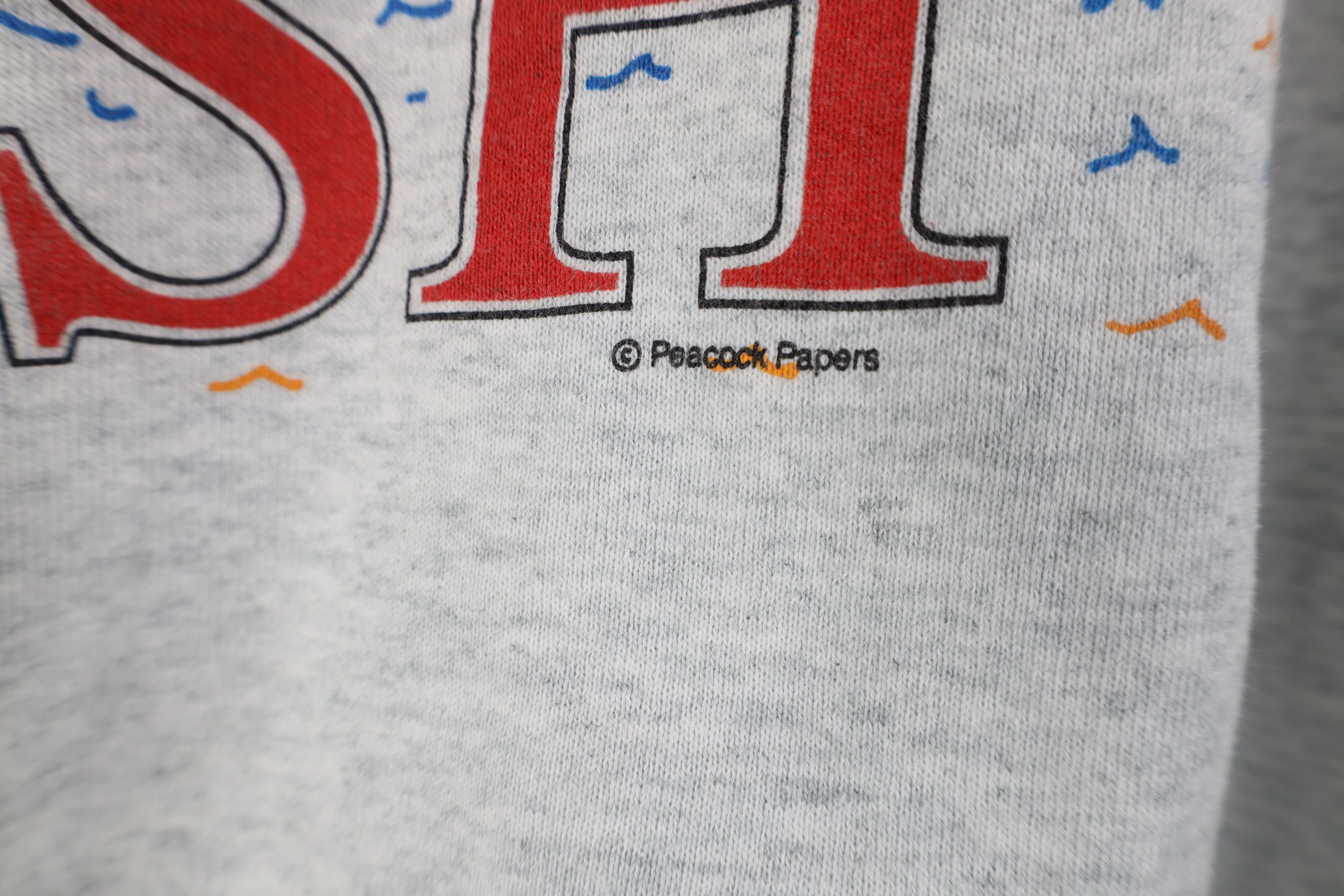 Vintage Vintage 90s Streetwear Crewneck Sweatshirt Heather Gray USA Size US XL / EU 56 / 4 - 5 Thumbnail