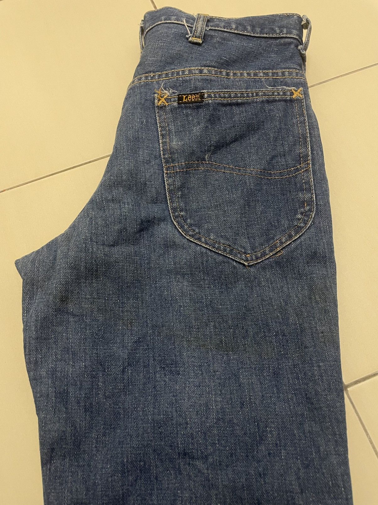 Vintage Vtg 70s Lee Riders High Rise Flare Jeans Talon 42 Zipper Size US 29 - 8 Thumbnail