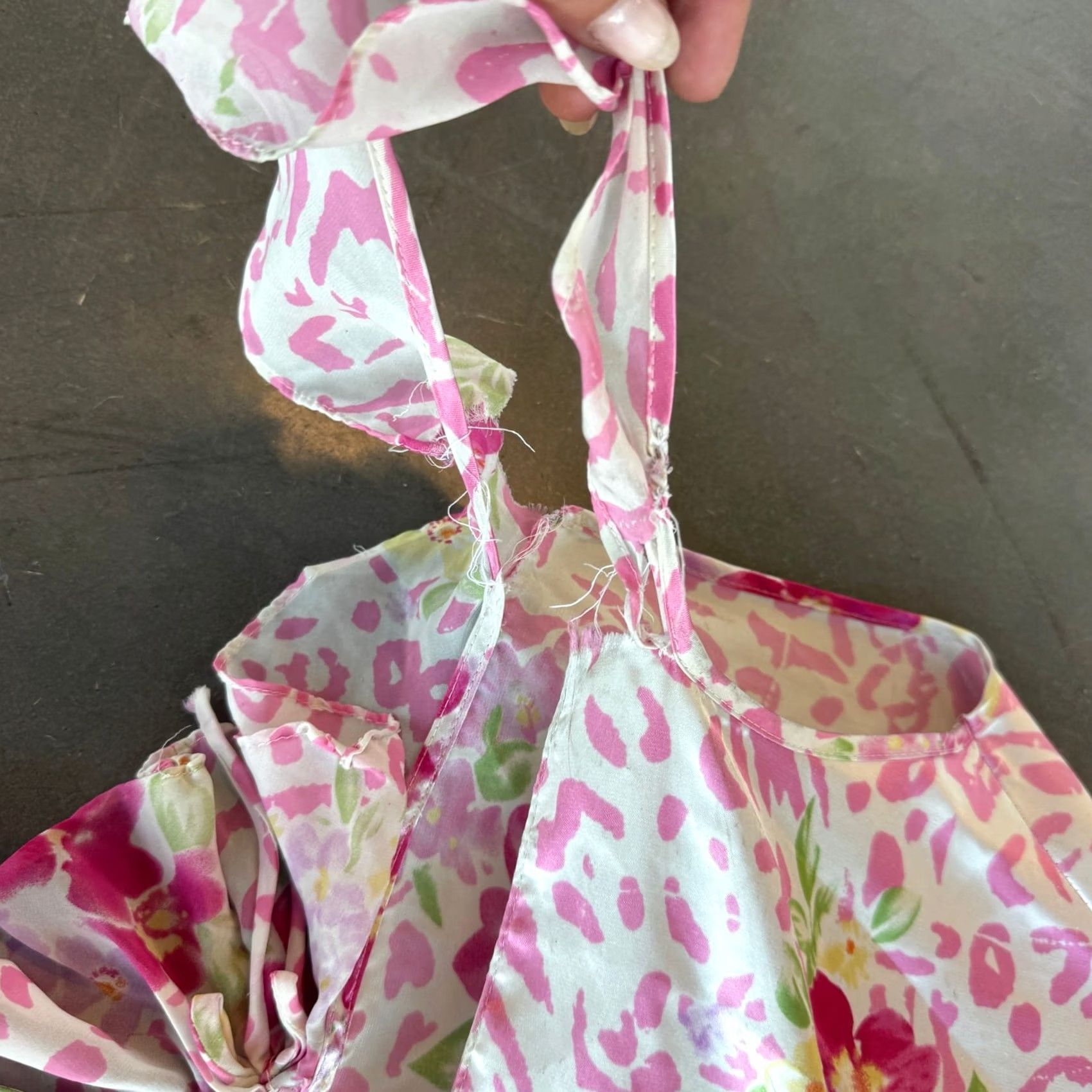 Vintage VINTAGE Morgan Taylor Floral Pink Sleeveless Midi Dress L Size L / US 10 / IT 46 - 4 Thumbnail