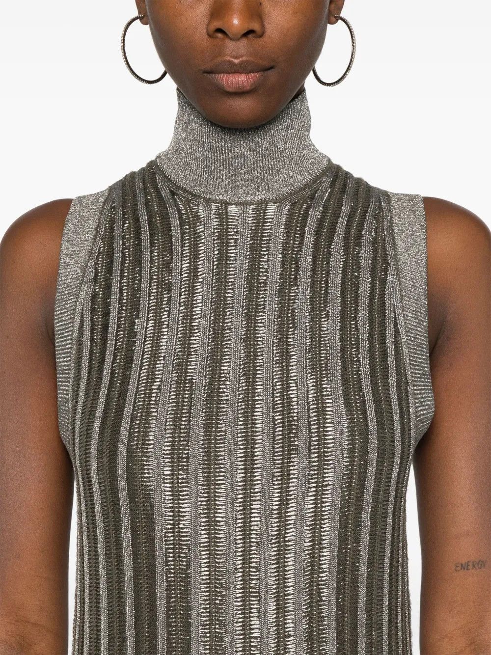 Tom Ford o1y0126 Midi Dress in Gray/Silver Size M / US 6-8 / IT 42-44 - 2 Thumbnail