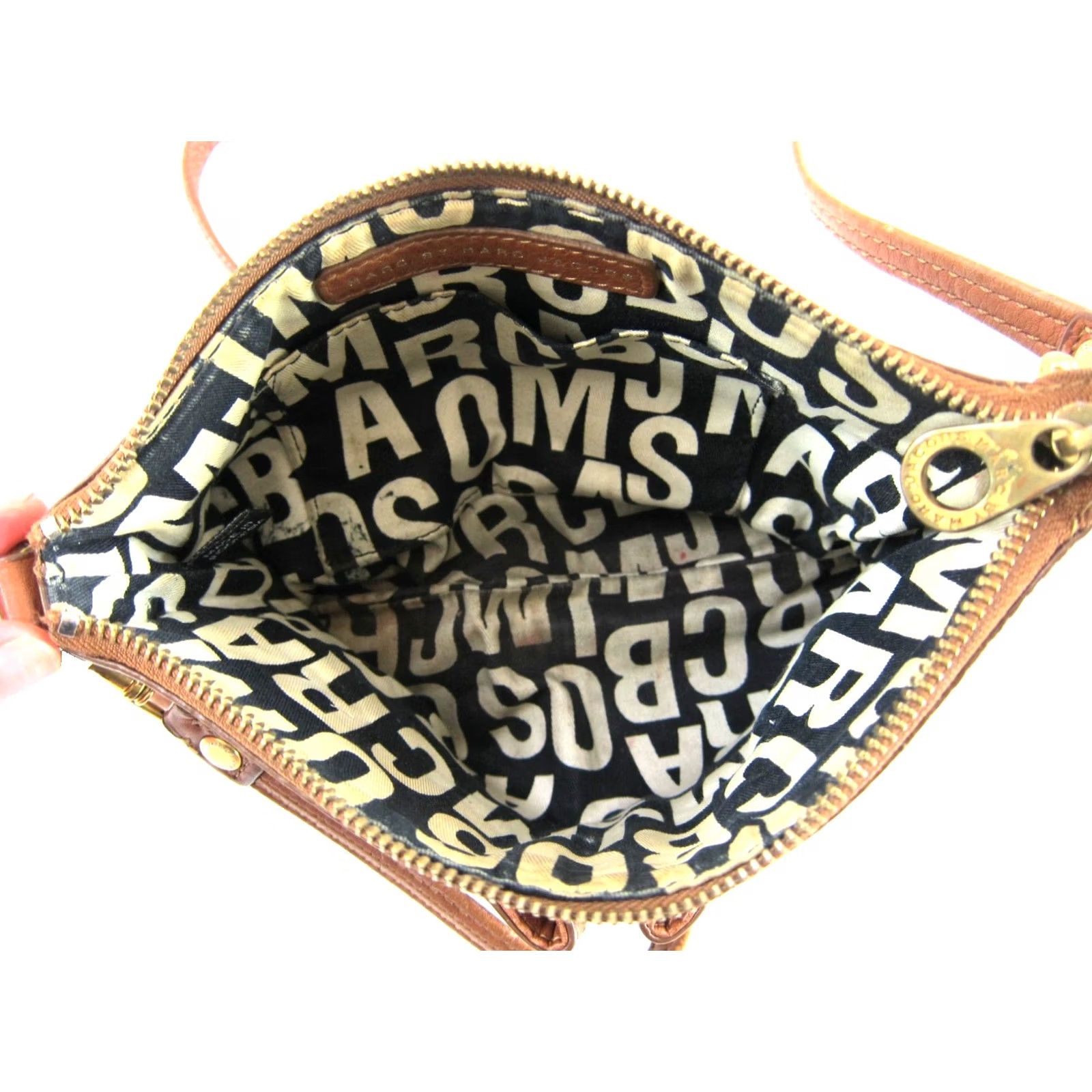 Marc by Marc Jacobs VINTAGE Marc By Marc Jacobs Crossbody Purse Brown Leather Gold Turnlock Small Women None XS Size ONE SIZE - 7 Thumbnail