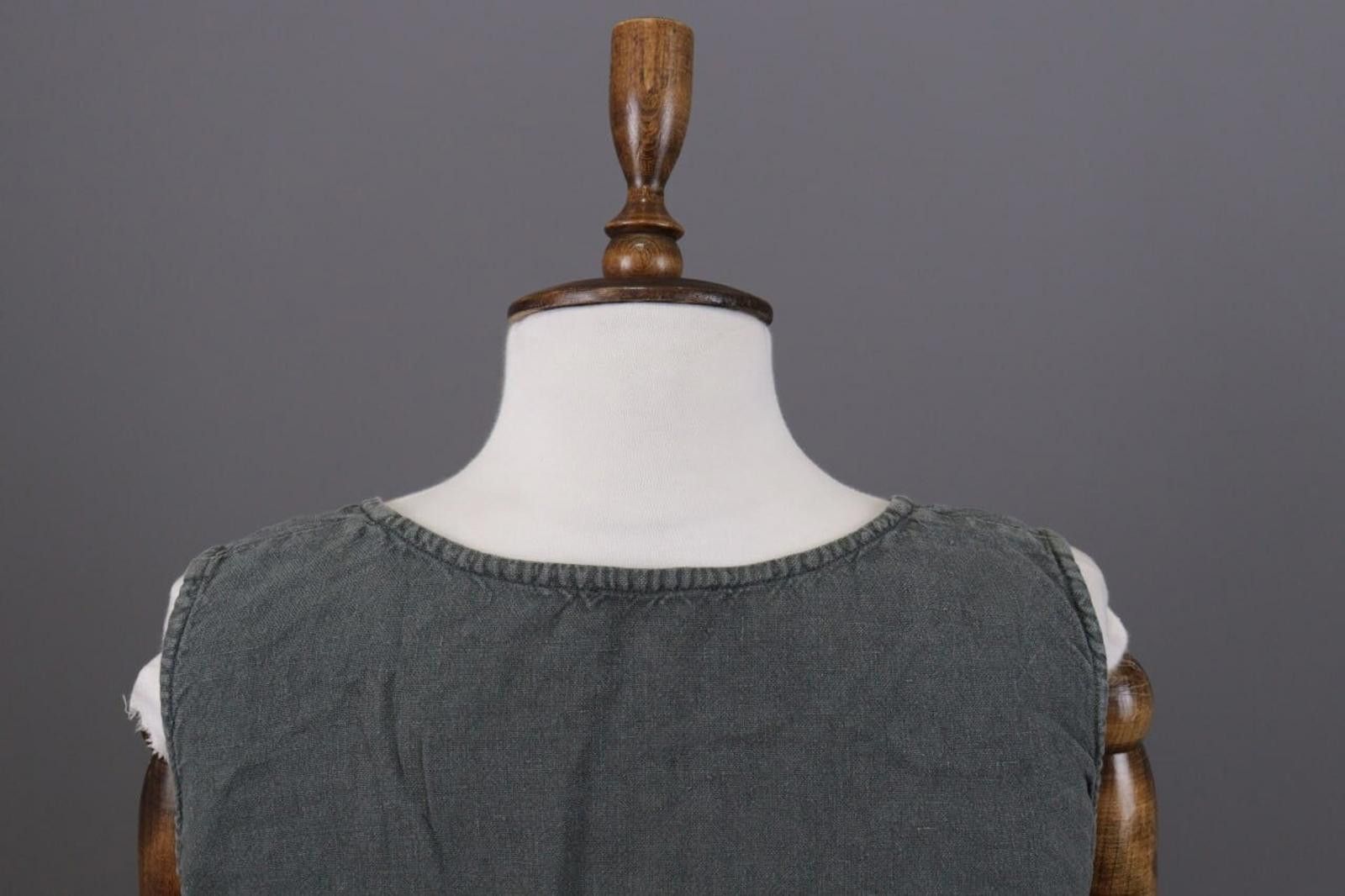 Oscar De La Renta Oska Gray Linen Relaxed Lagenlook Tunic Dress Size 4 Size S / US 4 / IT 40 - 5 Thumbnail