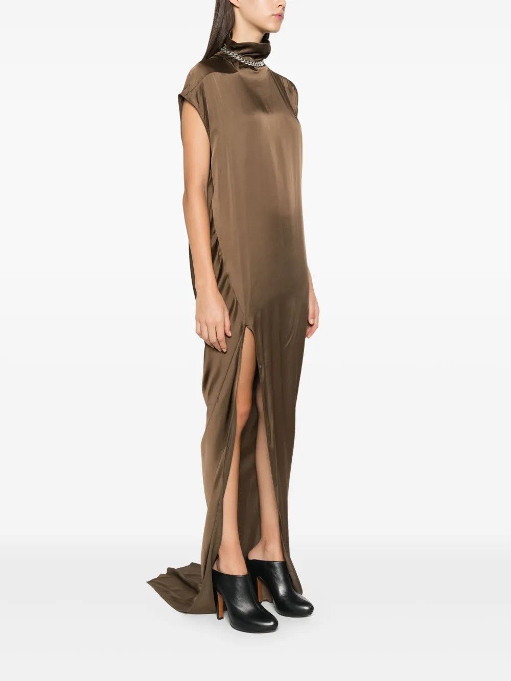 Rick Owens o1y0126 Maxi Dress in Brown Size S / US 4 / IT 40 - 3 Thumbnail