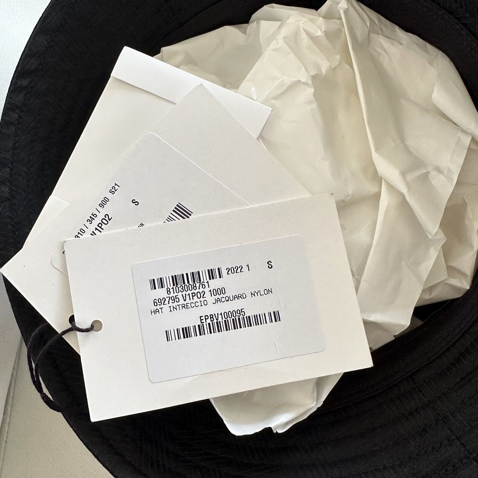 Bottega Veneta NWT Bottega Veneta Intrecciato Jacquard Bucket Hat in Black Size ONE SIZE - 6 Thumbnail