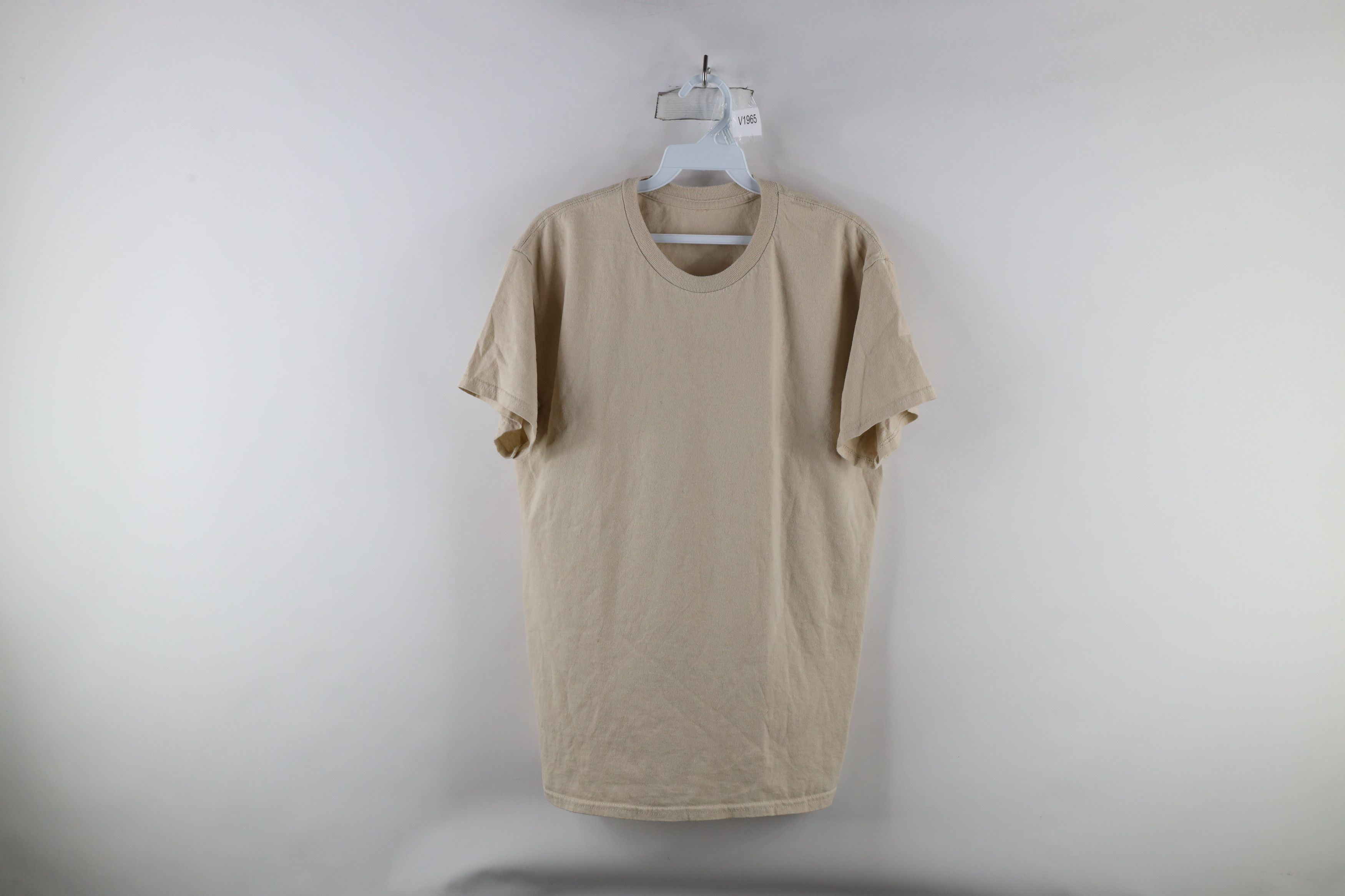 Vintage Vintage 90s Streetwear Short Sleeve T-Shirt Beige Cotton Size US S / EU 44-46 / 1 - 1 Thumbnail