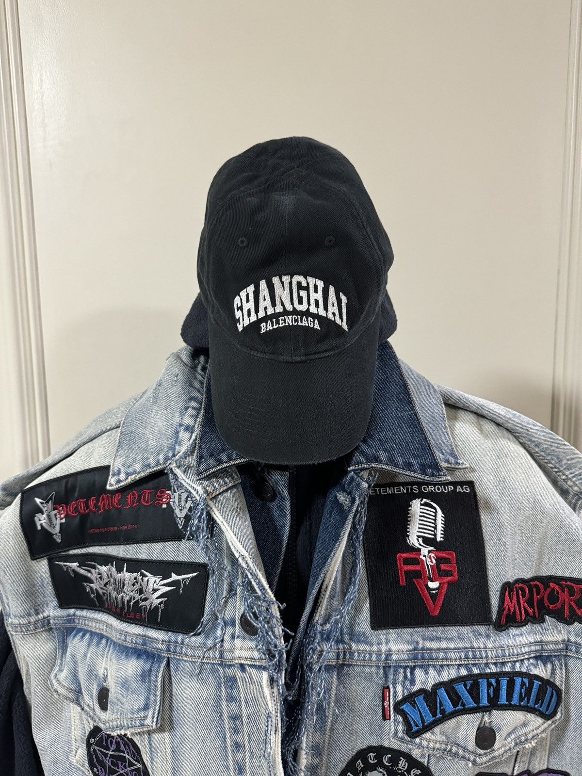 image of Balenciaga City Cap Shanghai China Limited Edition S in Black, Men's