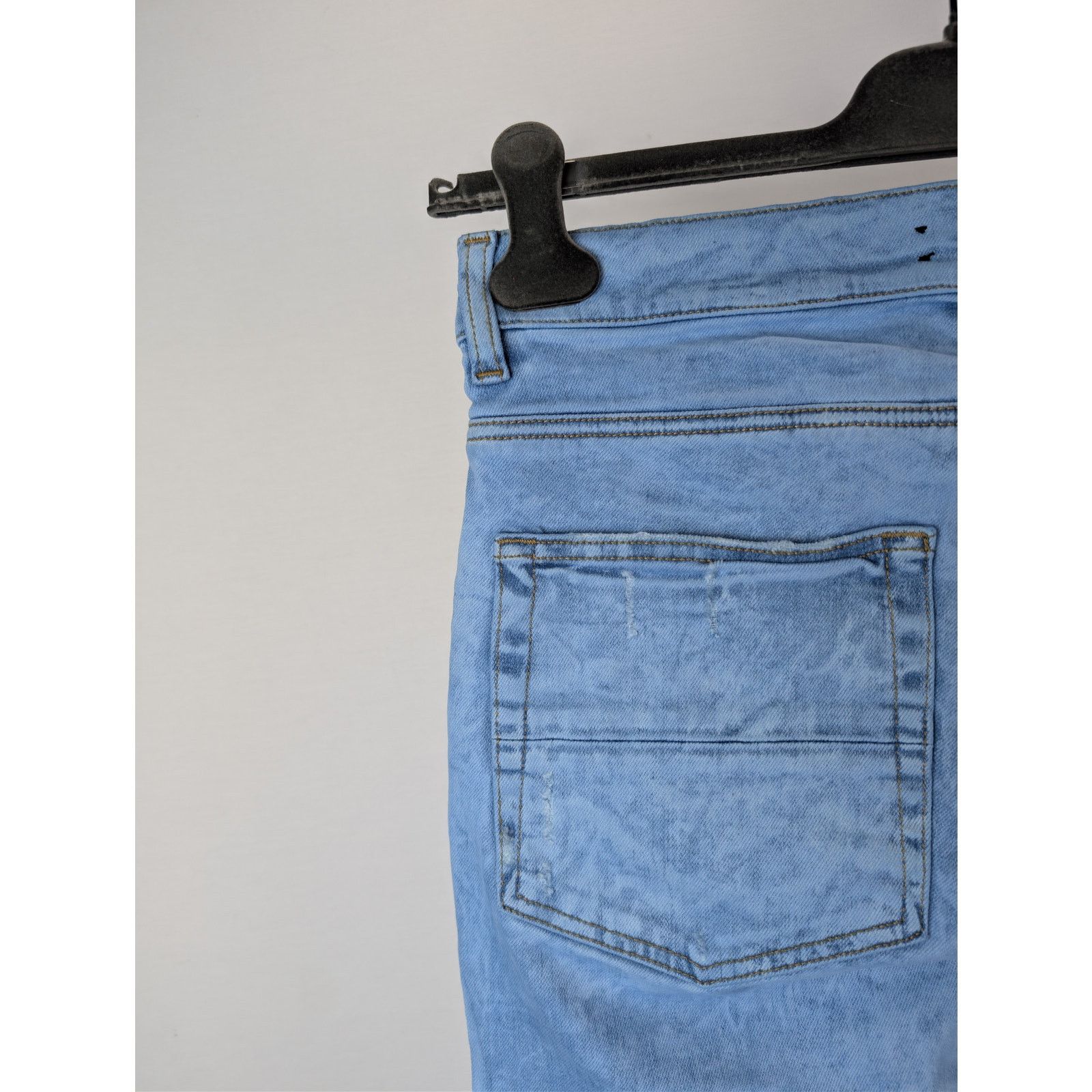 Amiri o1rshd1 Oversized Mesh Jeans in Ashley Blue Size US 31 - 16 Thumbnail