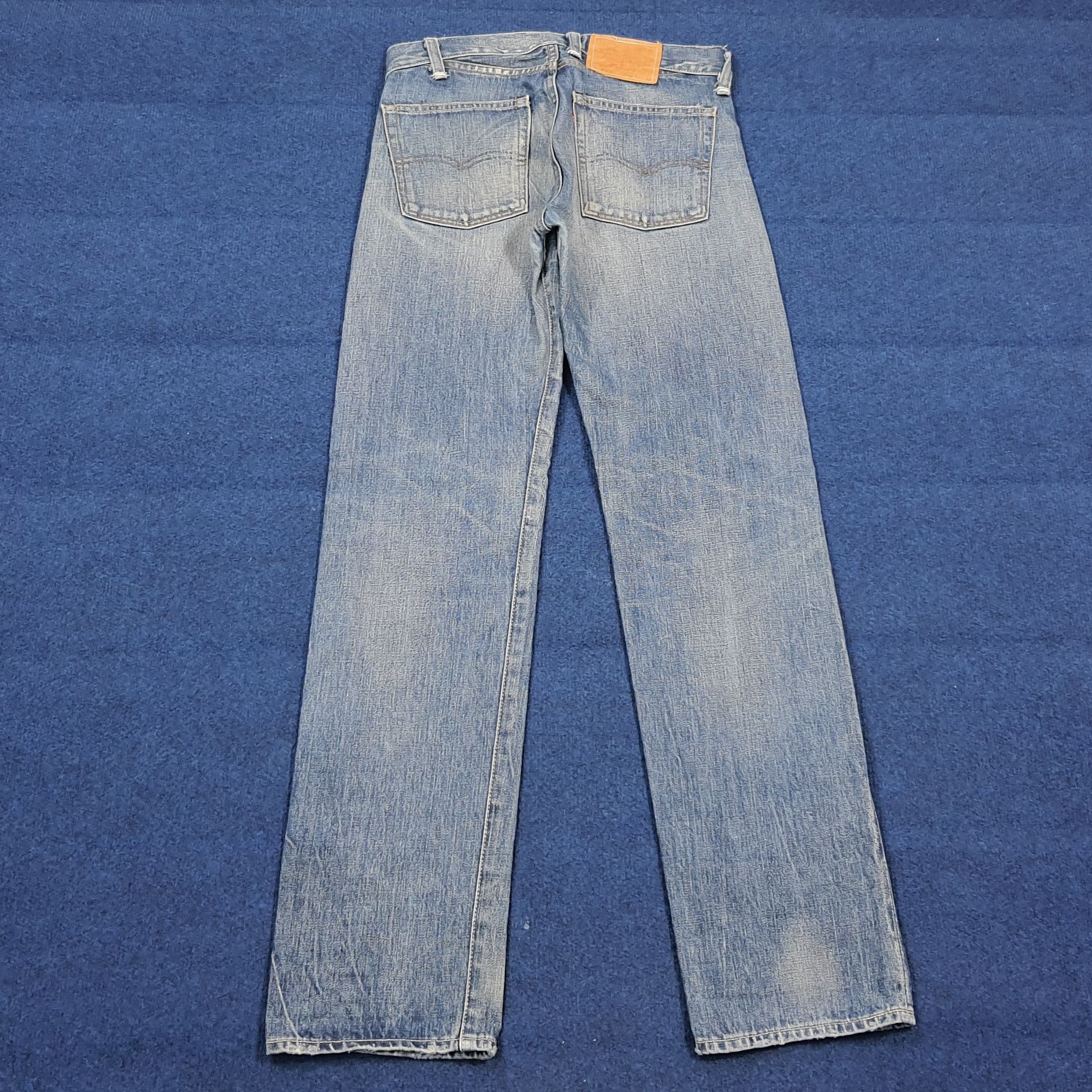 Levi's Vintage 90s Levi's 501 E Selvedge Distressed Jeans E1N39 Size US 30 / EU 46 - 3 Thumbnail