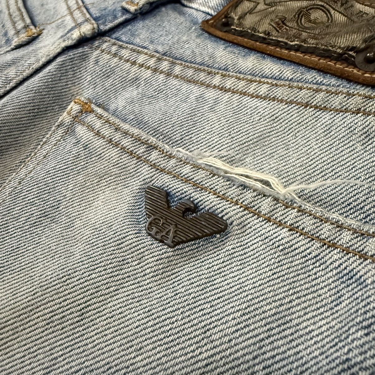 Armani Vintage 90s Armani Dirty Wash Metal Logo Jeans Amiri Style Size US 28 / EU 44 - 7 Thumbnail