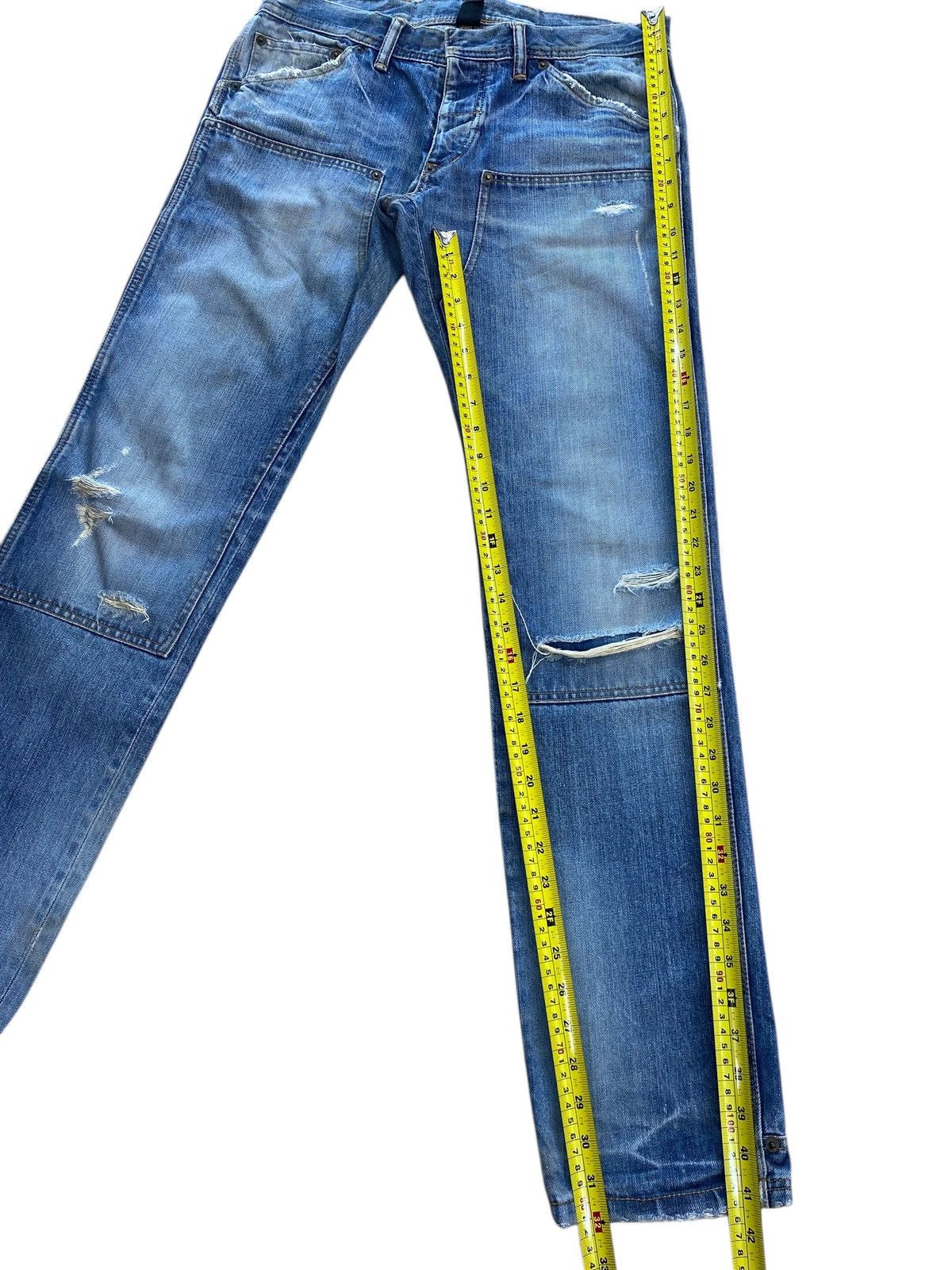 Pledge Pledge Faded Wash Ripped Style Straight Leg Jean Size US 32 / EU 48 - 8 Thumbnail