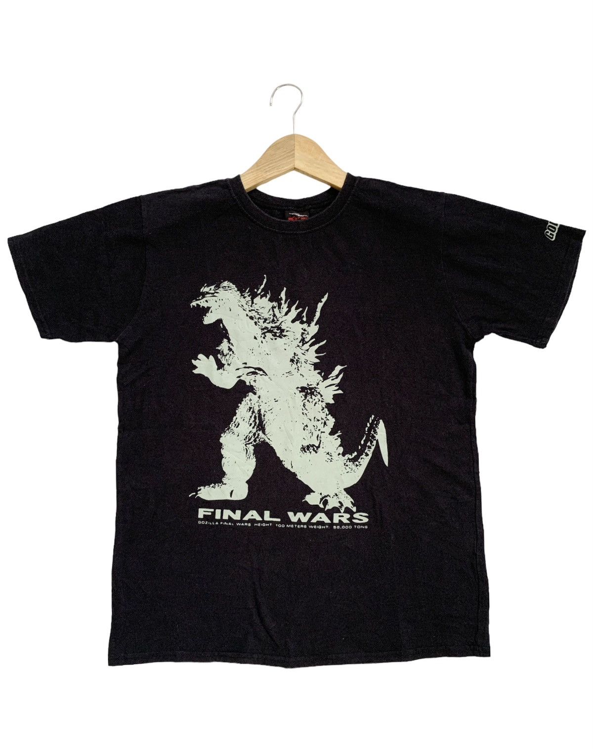 image of Anima x Movie Vintage Godzilla Final Wars Tee in Black, Men's (Size Medium)