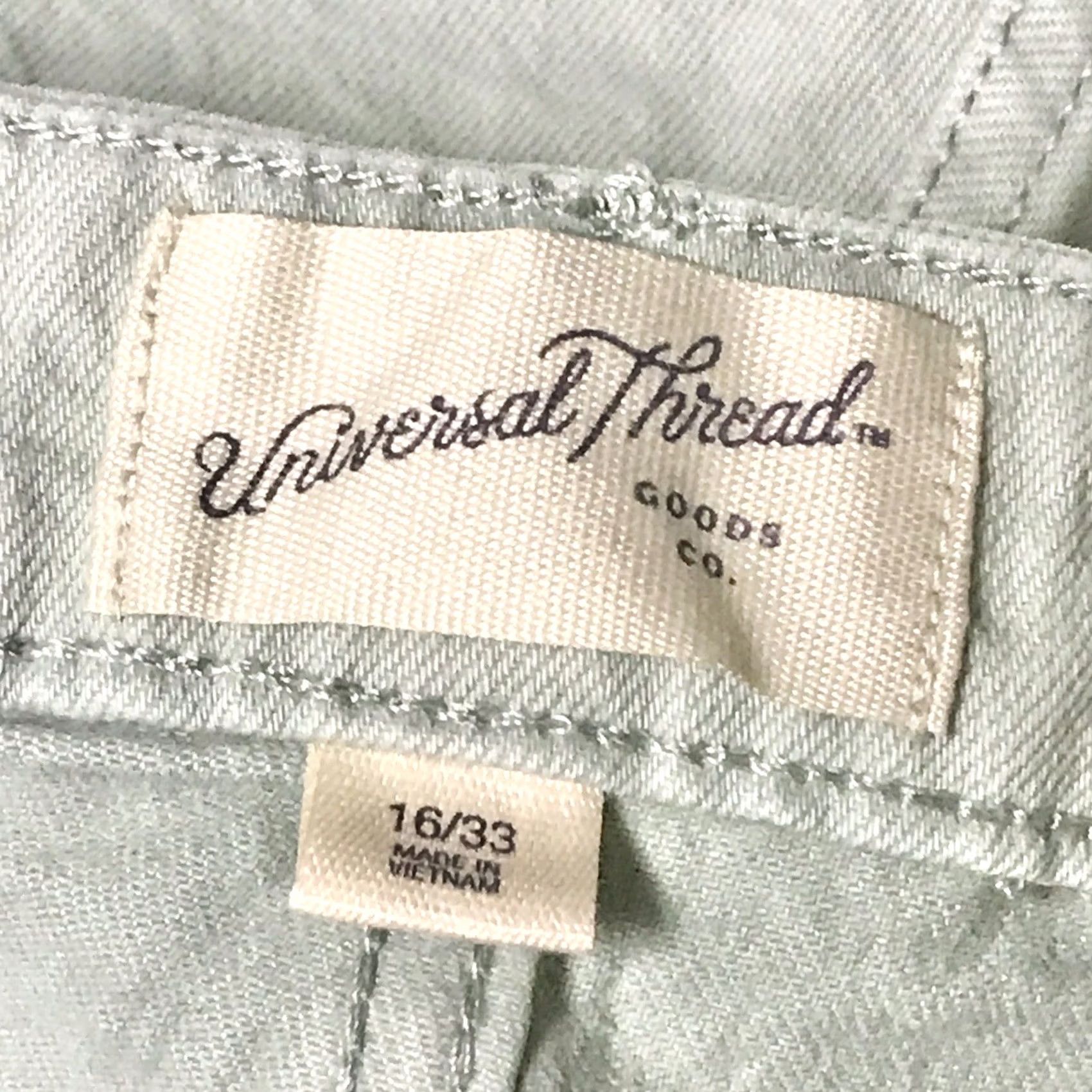 Vintage VINTAGE Universal Thread Women Turquoise Stretch Midi Denim Shorts 16/33 Shortes? Size 38" / US 16 / IT 52 - 3 Thumbnail
