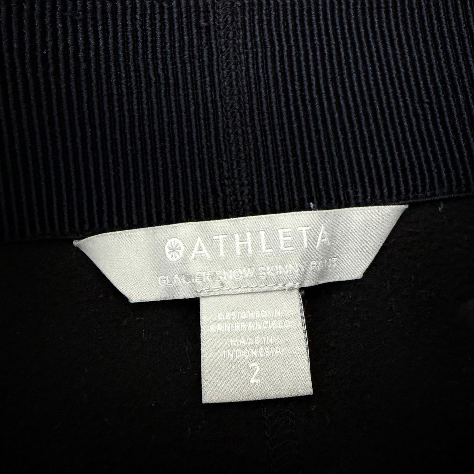Athleta Athleta Black Glacier Snow Skinny Pants Sz 2 Size 26" / US 2 / IT 38 - 2 Thumbnail