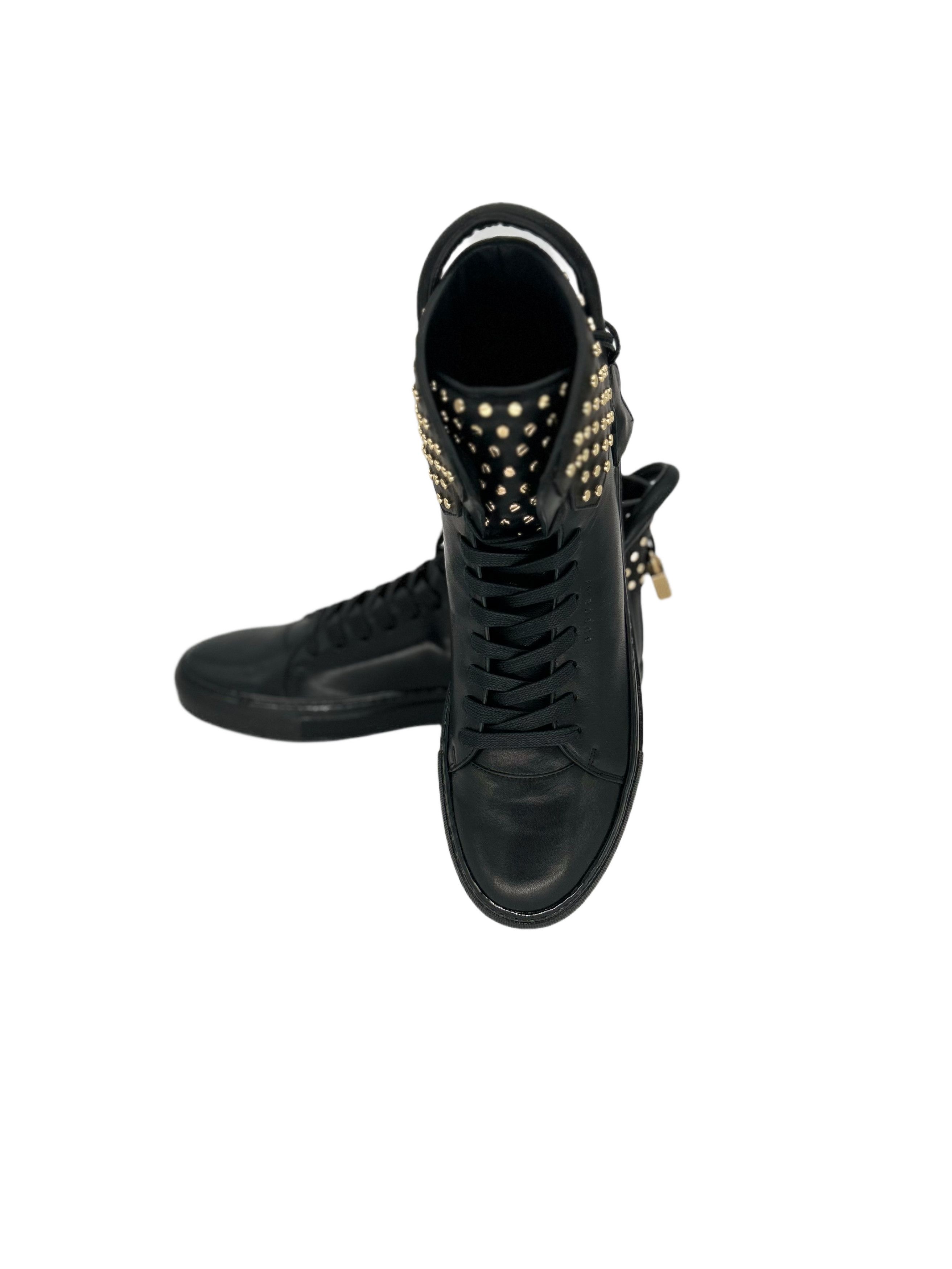 Buscemi Black 125mm High Top Trainers with Screws Size US 11 / EU 44 - 5 Thumbnail
